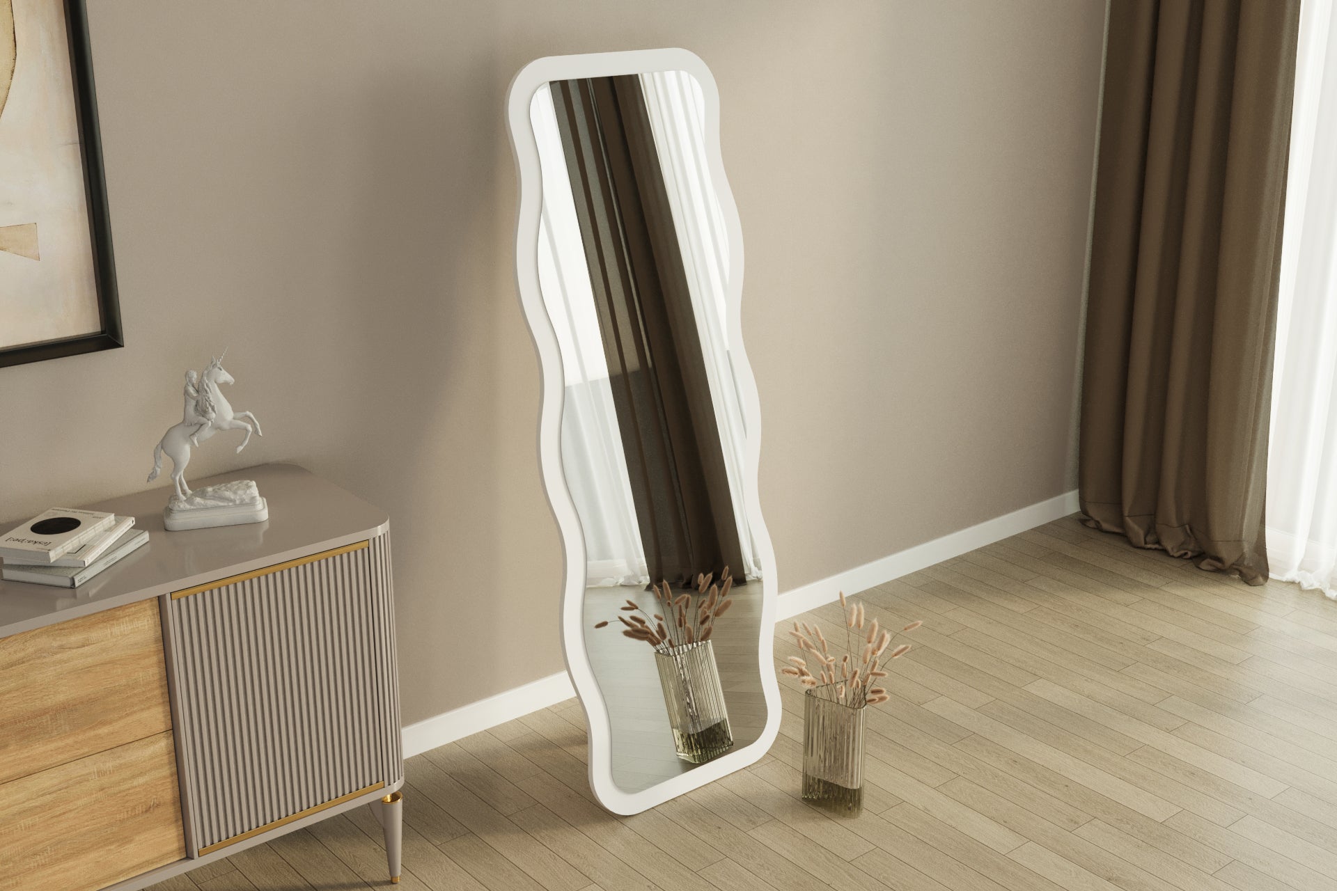 Ganzkörperspiegel Arol Wellig verschiedene Farben 160x50 cm