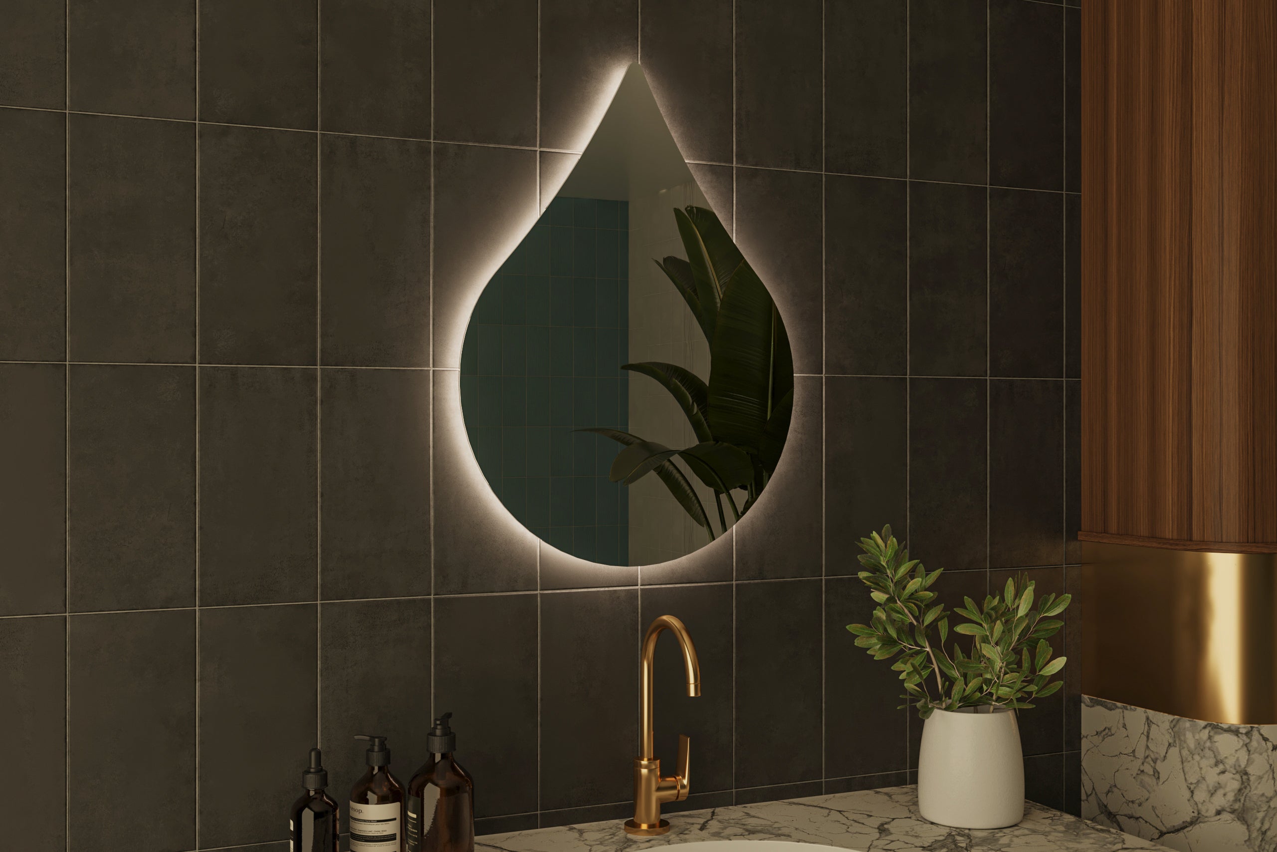 Wandspiegel Fascina 50x70 cm mit LED