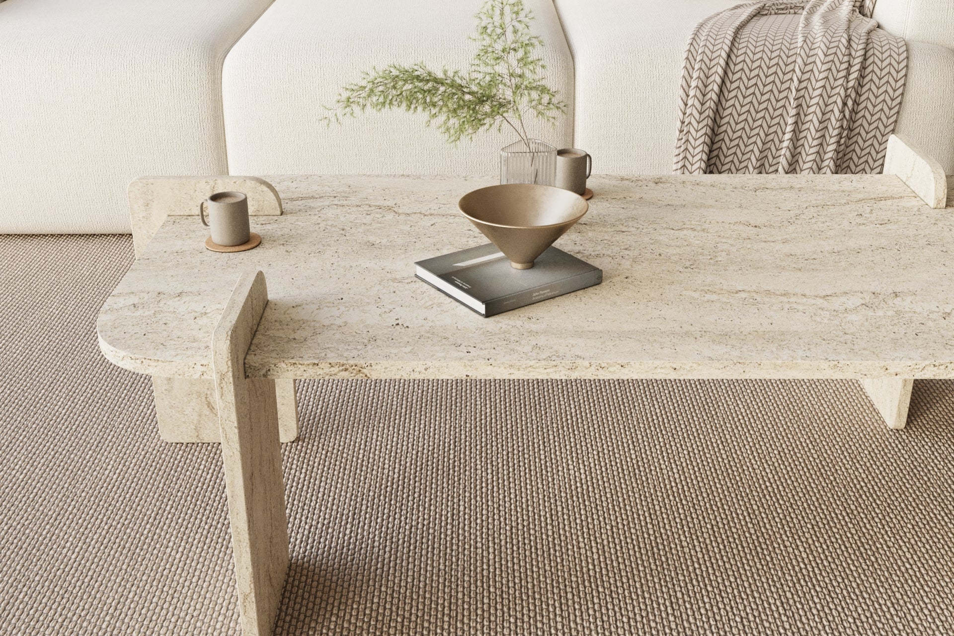 Couchtisch Twinkle Travertin Granitoptik 60x120