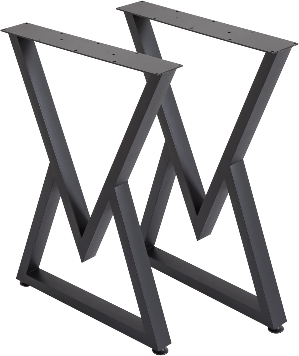 Tischgestell Stahl Schwarz 2 Stück Set 55x72 cm