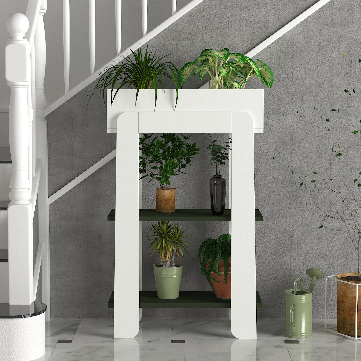 Blumenständer Nola Weiß Grün