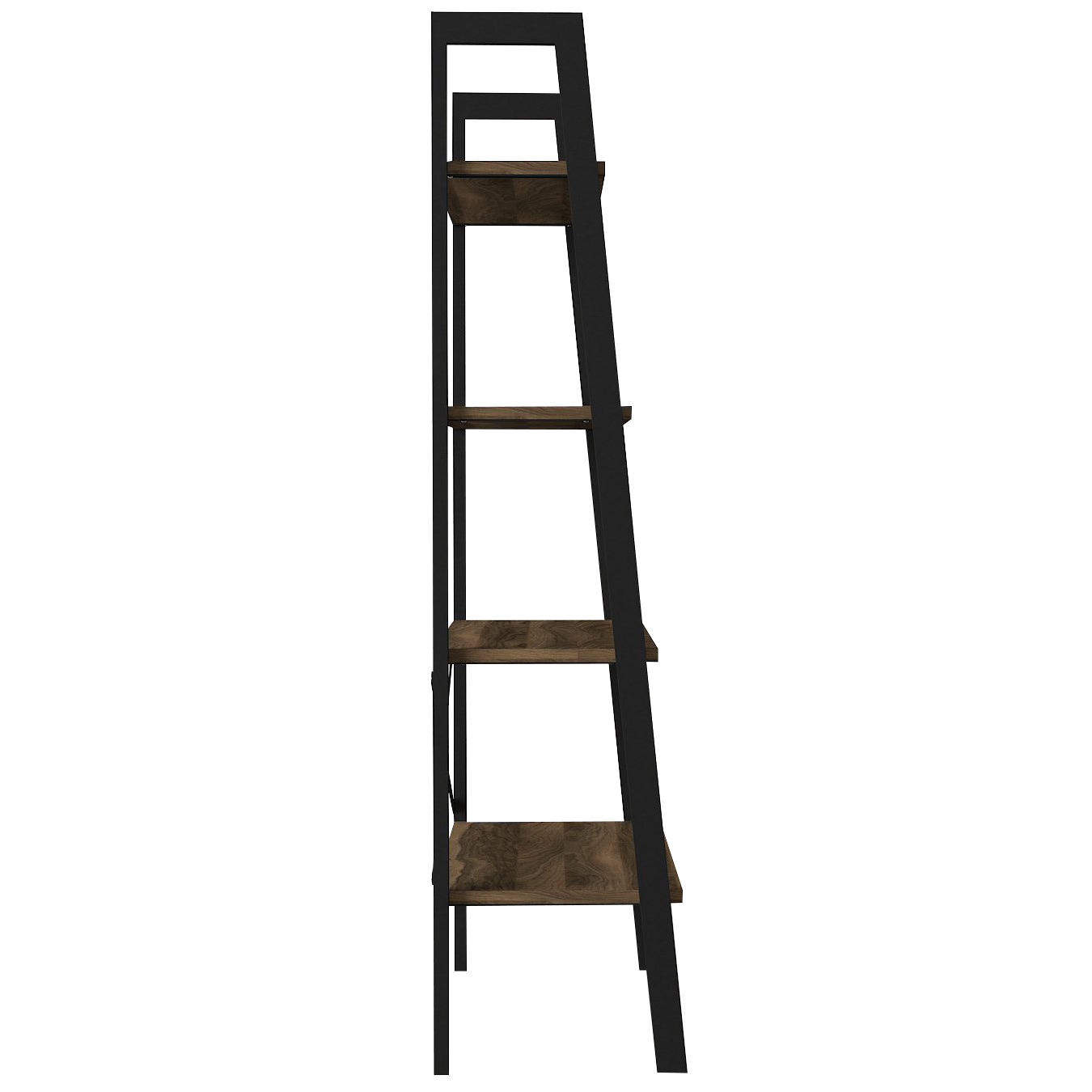 Bücherregal Mistral mit Metallrahmen Walnuss