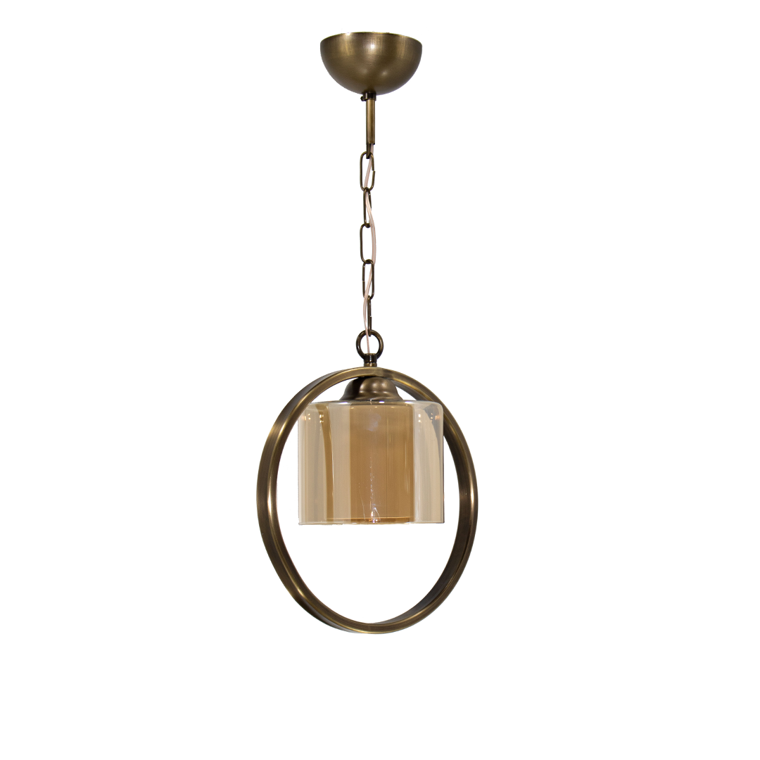 Deckenleuchte Circle doppelt Verglasung Bronze-Beige