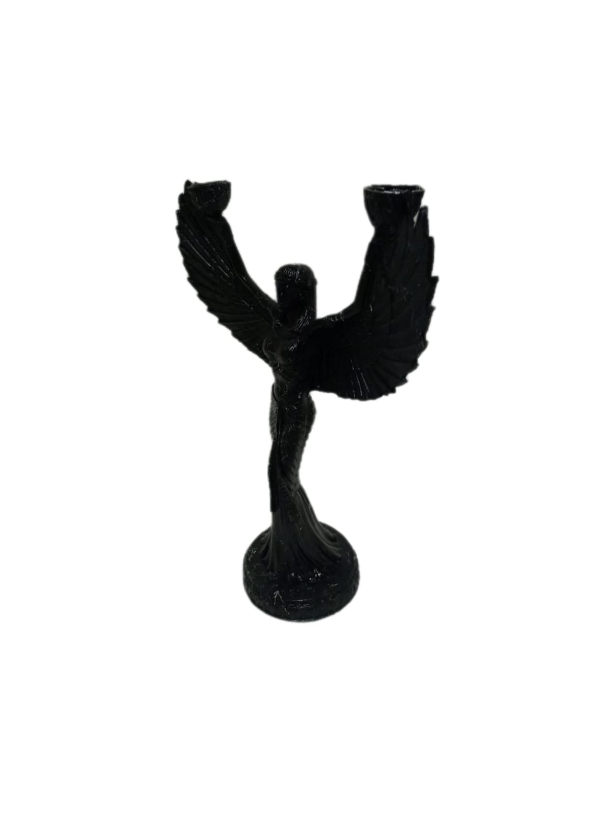 Skulptur Engel Schwarz Marmoroptik
