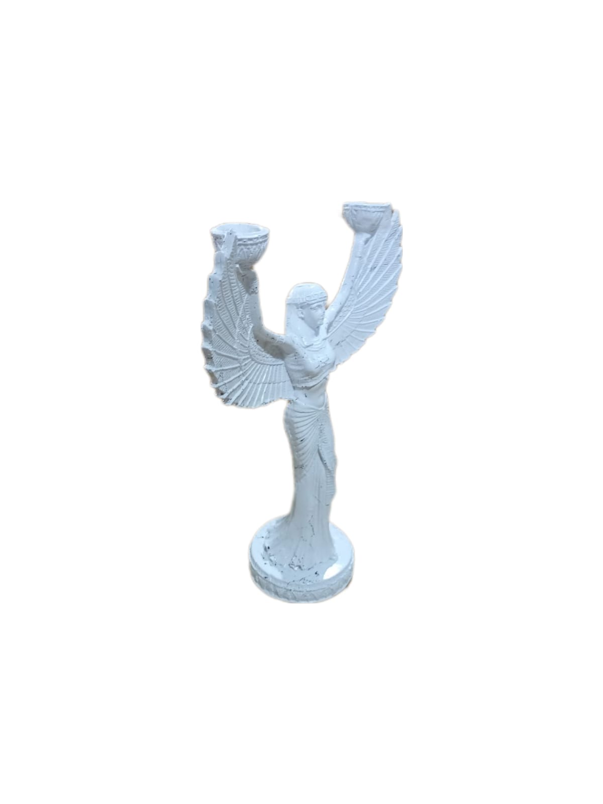 Skulptur Engel Weiß Marmoroptik