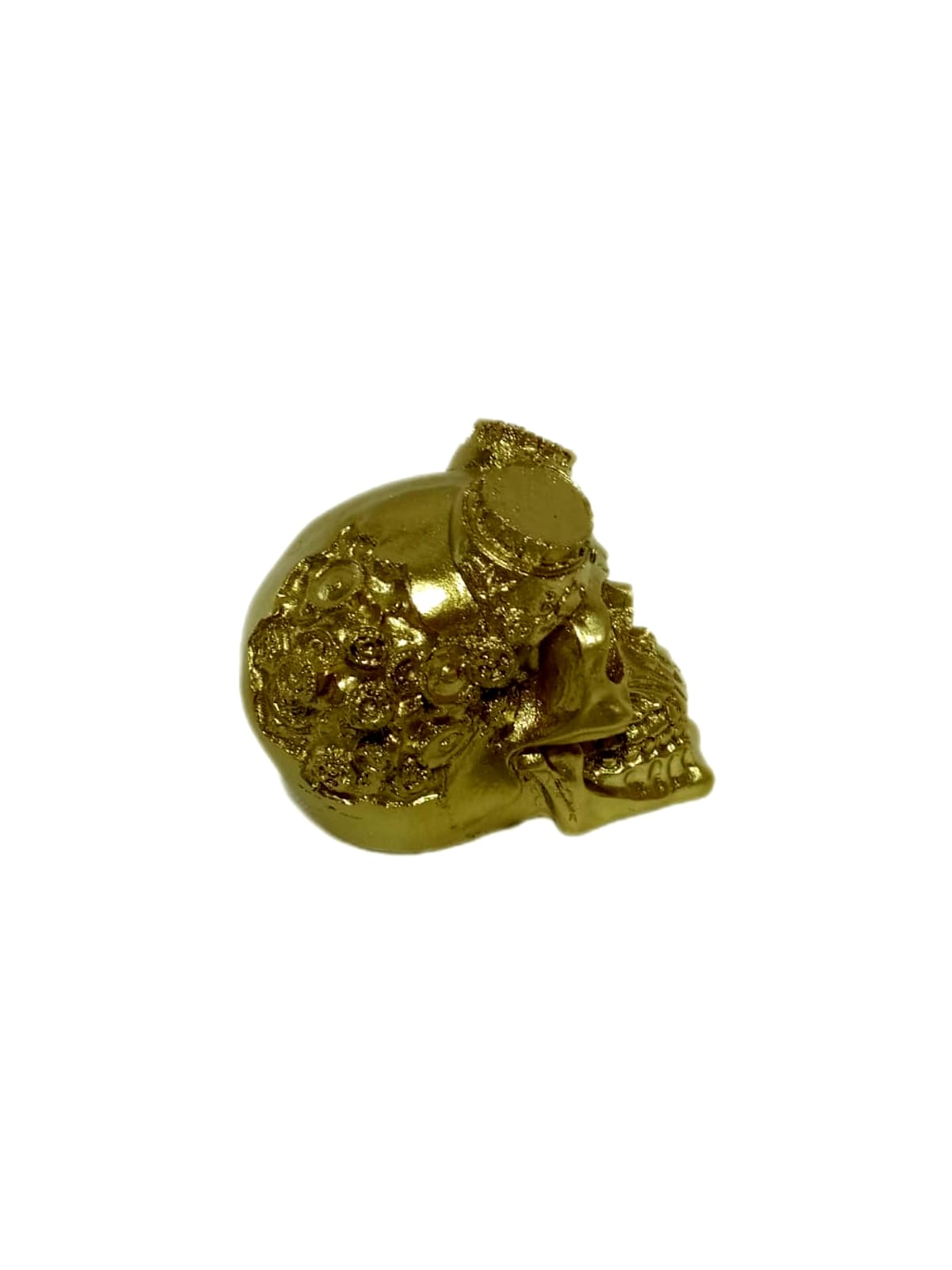 Skulptur Totenkopf Schädel Gold