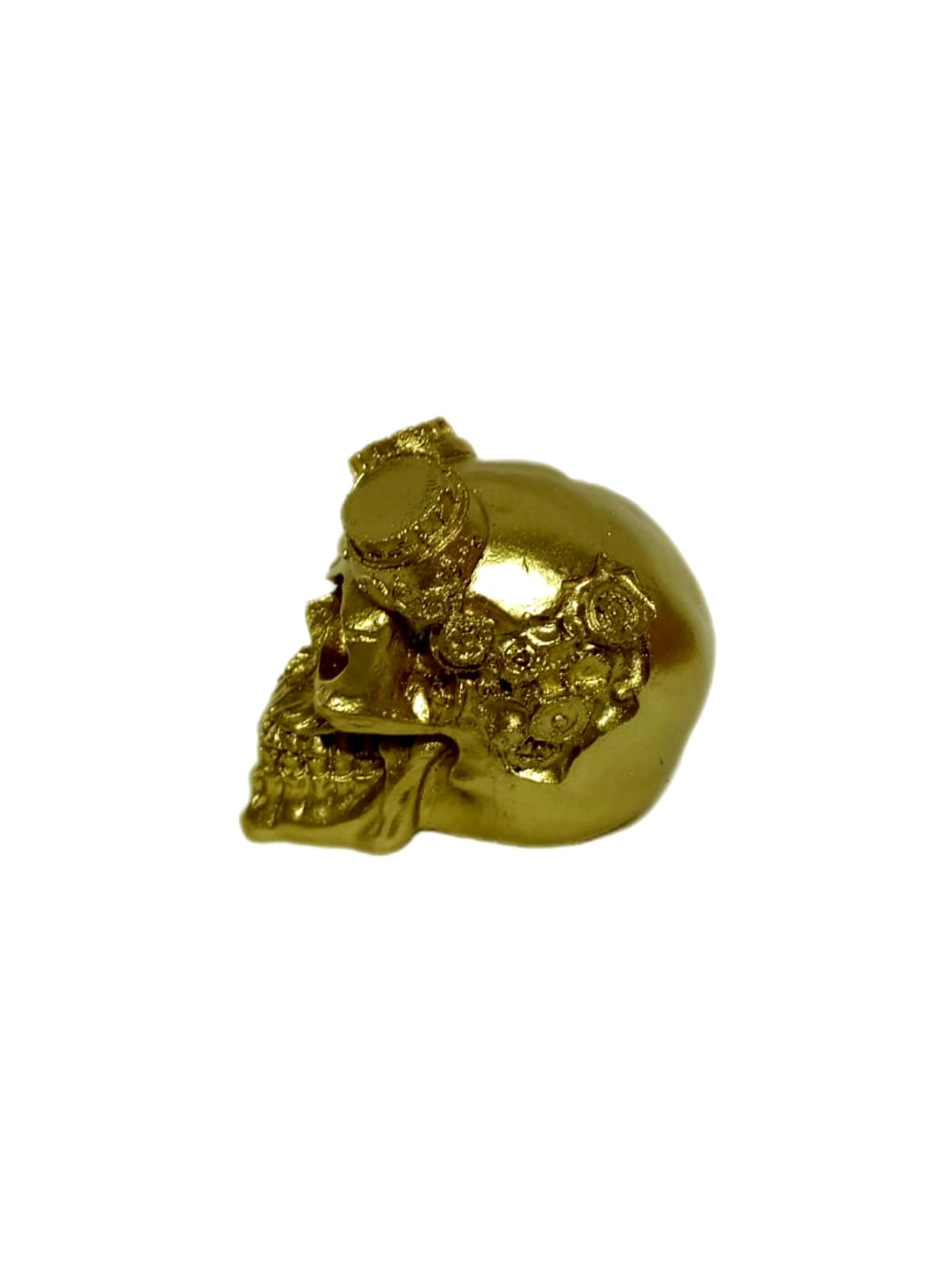 Skulptur Totenkopf Schädel Gold