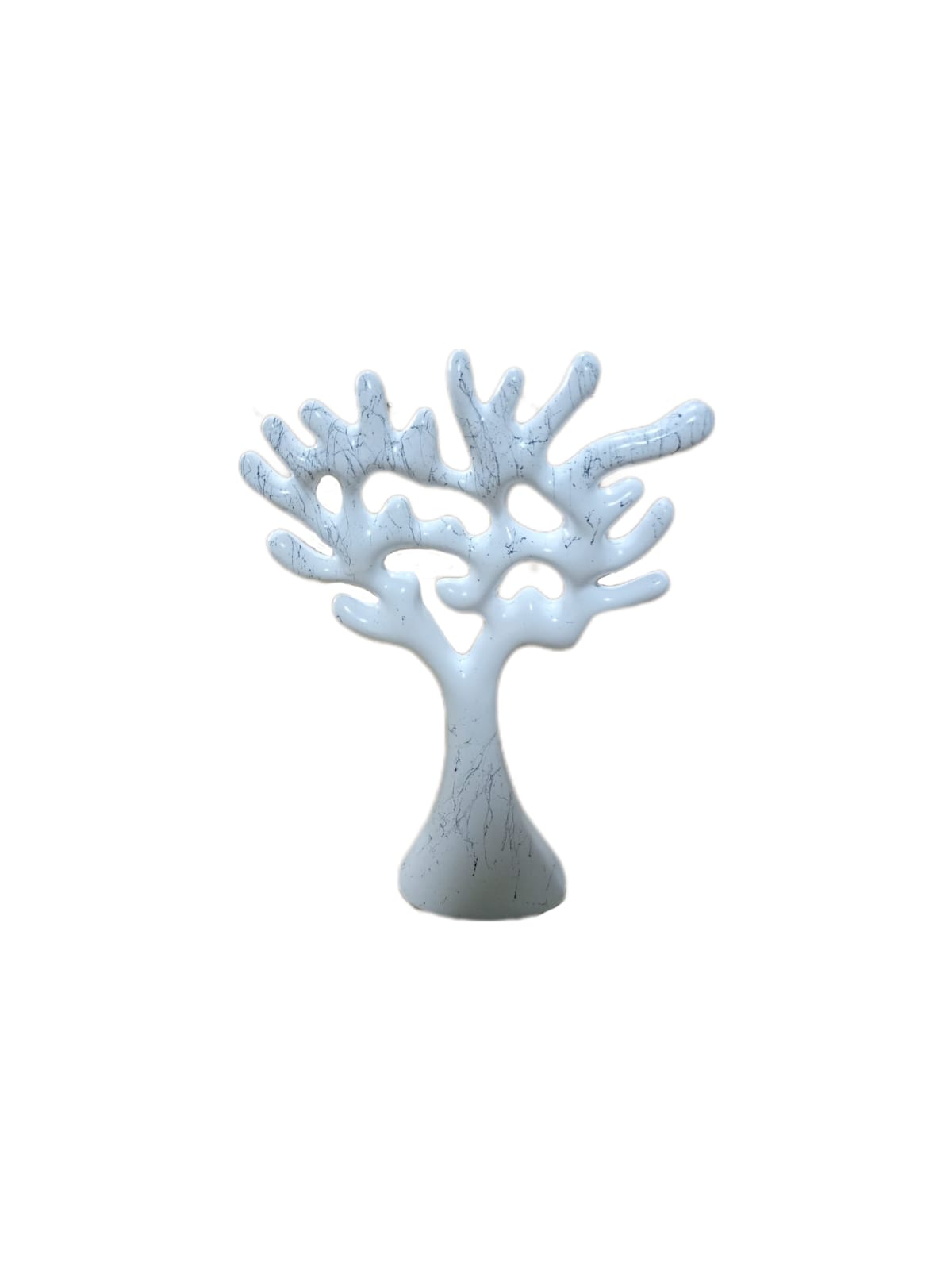 Skulptur Baum Weiß Marmoroptik