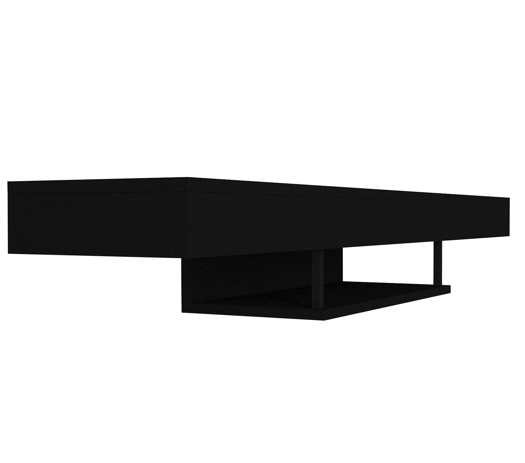 TV Lowboard Hängend Alberes Modern Schwarz