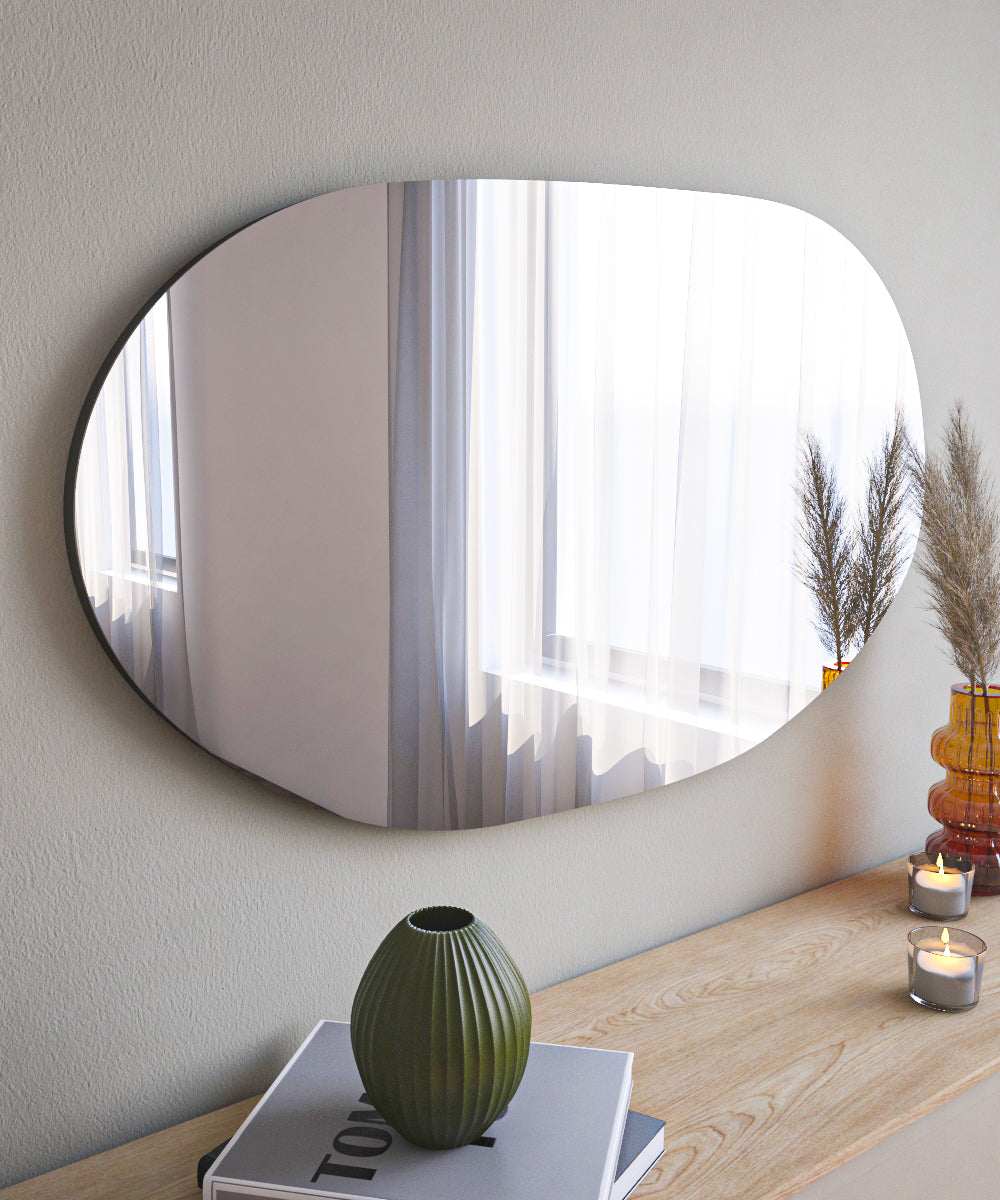 Wandspiegel Modern Asymmetrisches Design Spiegel 52 cm x 89 cm