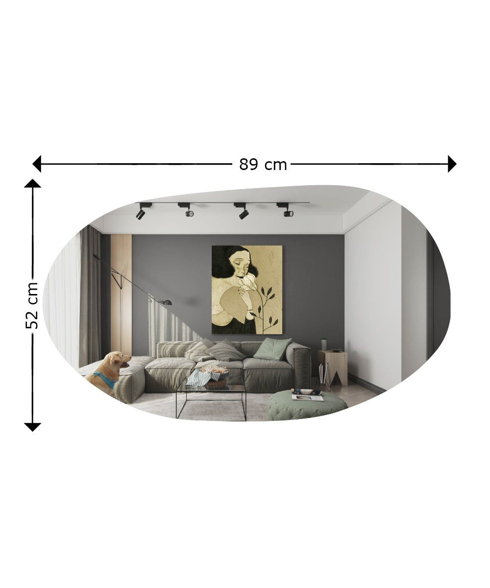 Wandspiegel Modern Asymmetrisches Design Spiegel 52 cm x 89 cm