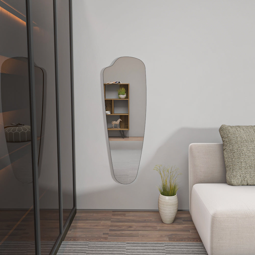 Wandspiege Asymmetrischel Reos Weiß 40 cm/ 120 cm/ 2,2 cm