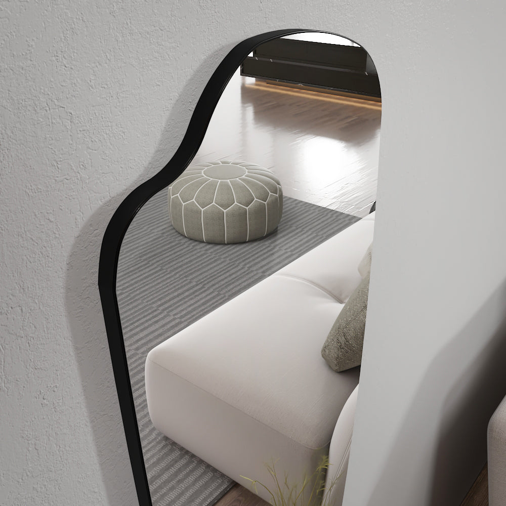 Wandspiege Asymmetrischel Reos Weiß 40 cm/ 120 cm/ 2,2 cm