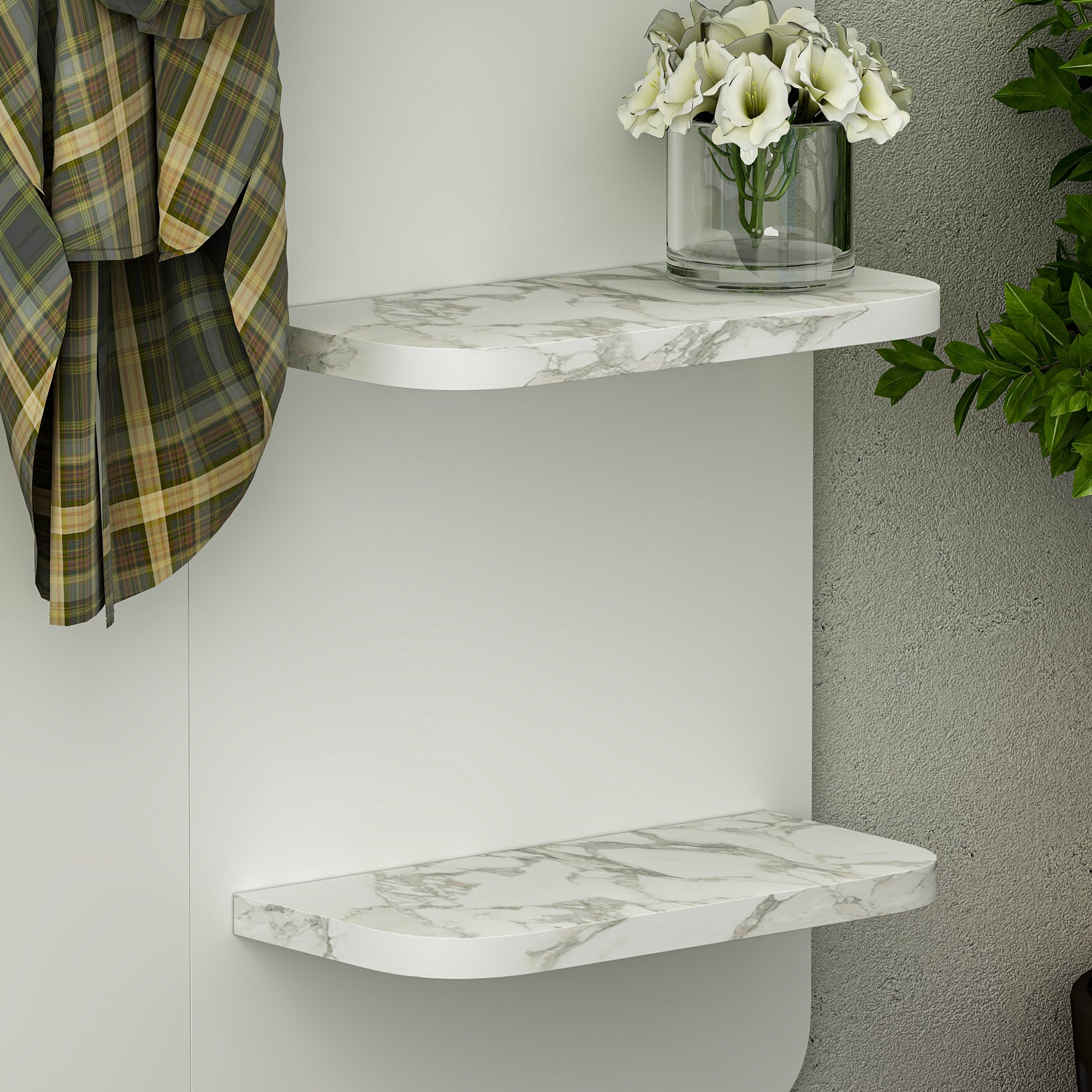 Wandgarderobe mit Spiegel Praktisch und Stilvoll Weiß 150 cm x 70 cm