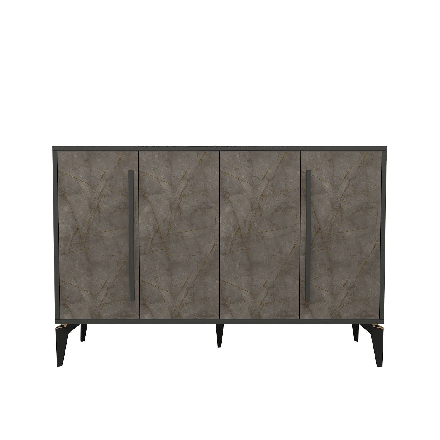 Sideboard Majör Anthrazit Beige 4 Türig 9888