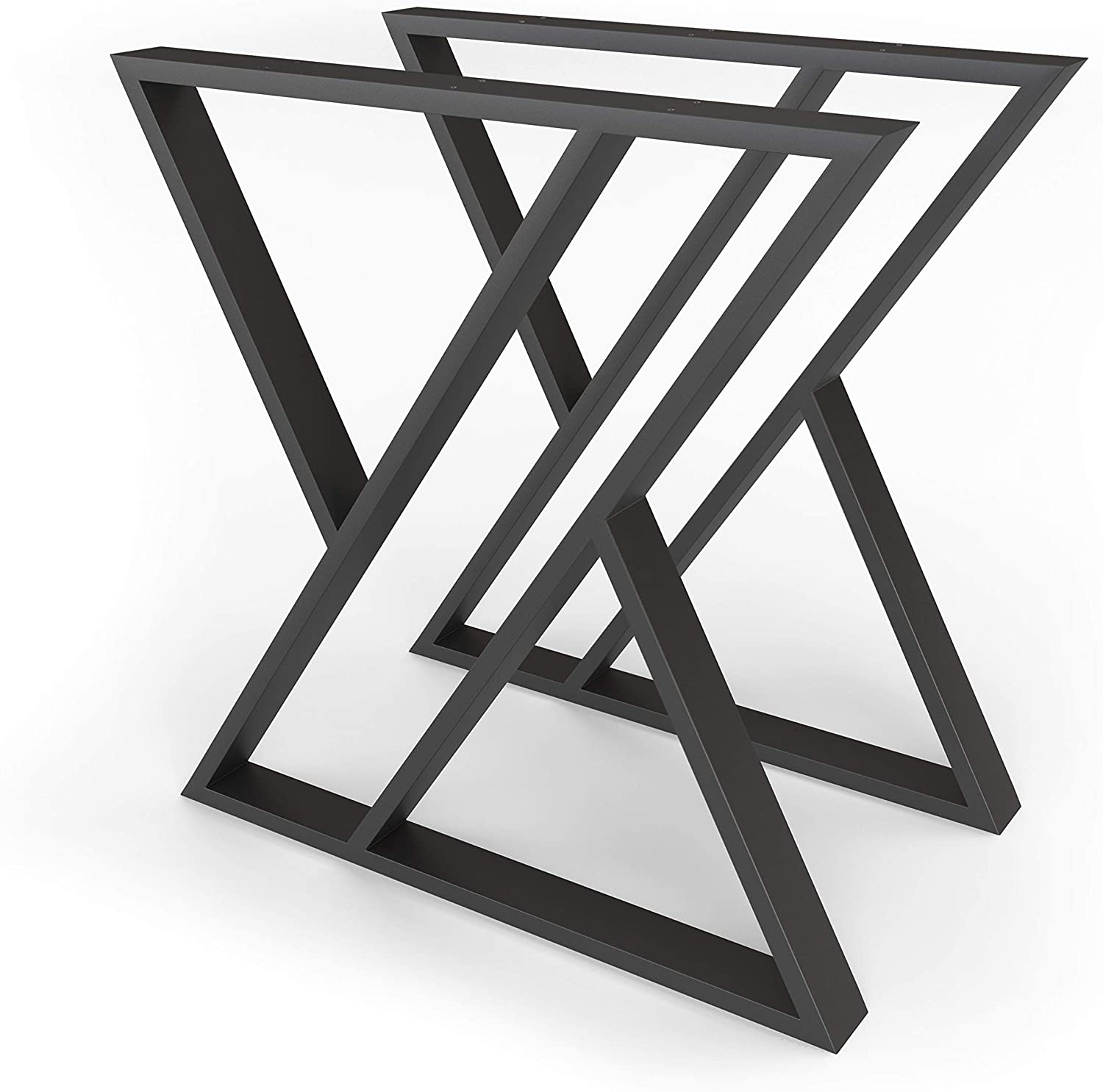 Tischgestell Stahl Schwarz 2 Stück Set 70x72 cm