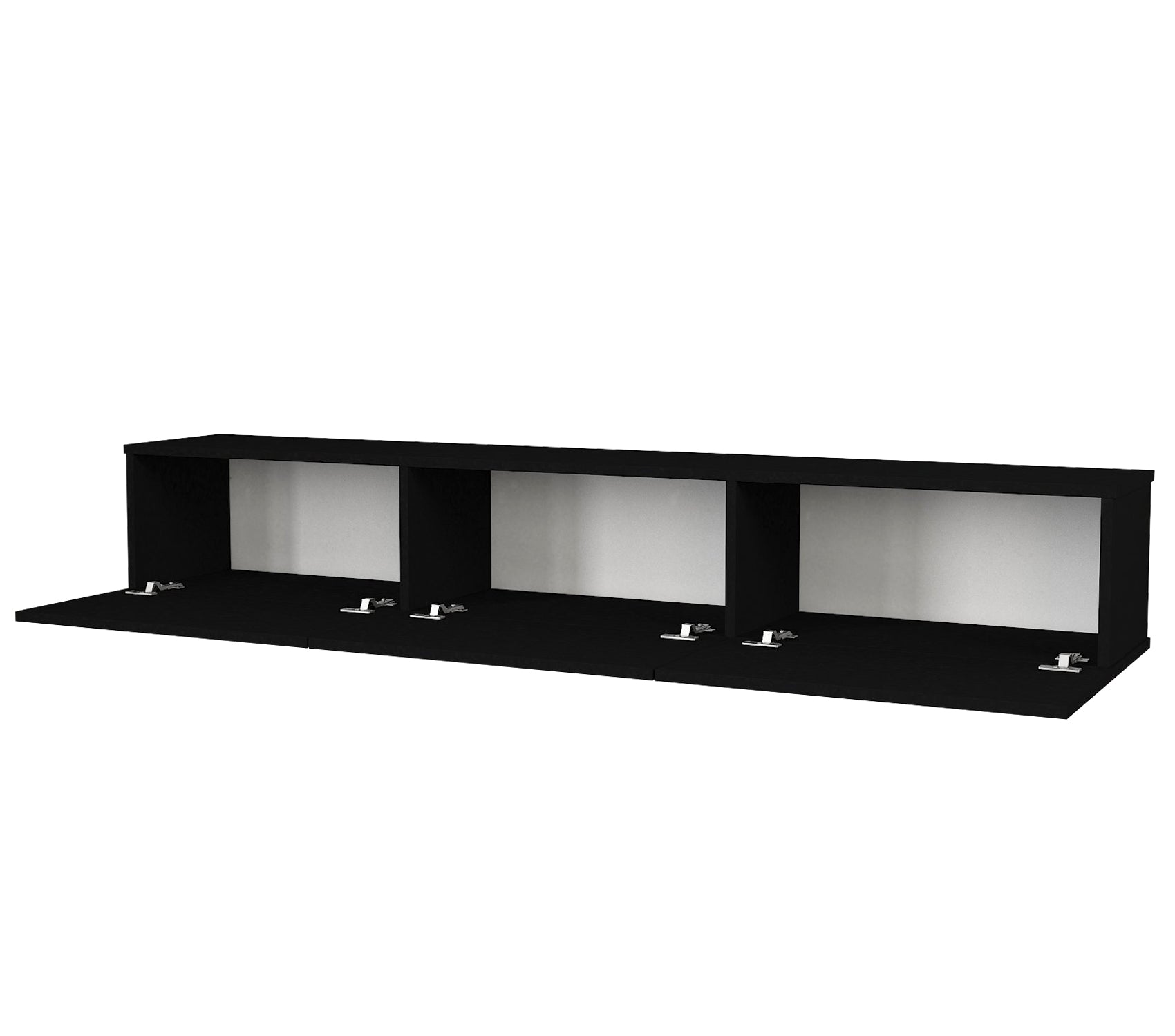 TV Lowboard Hängend Damla Modern Schwarz 180 cm