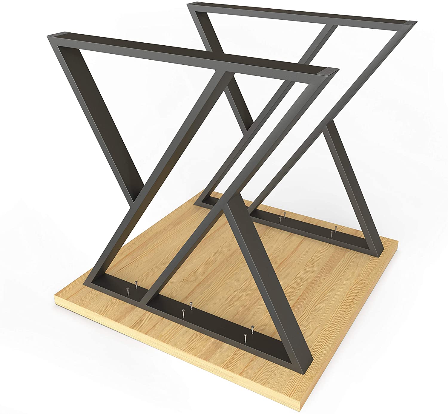 Tischgestell Stahl Schwarz 2 Stück Set 70x72 cm