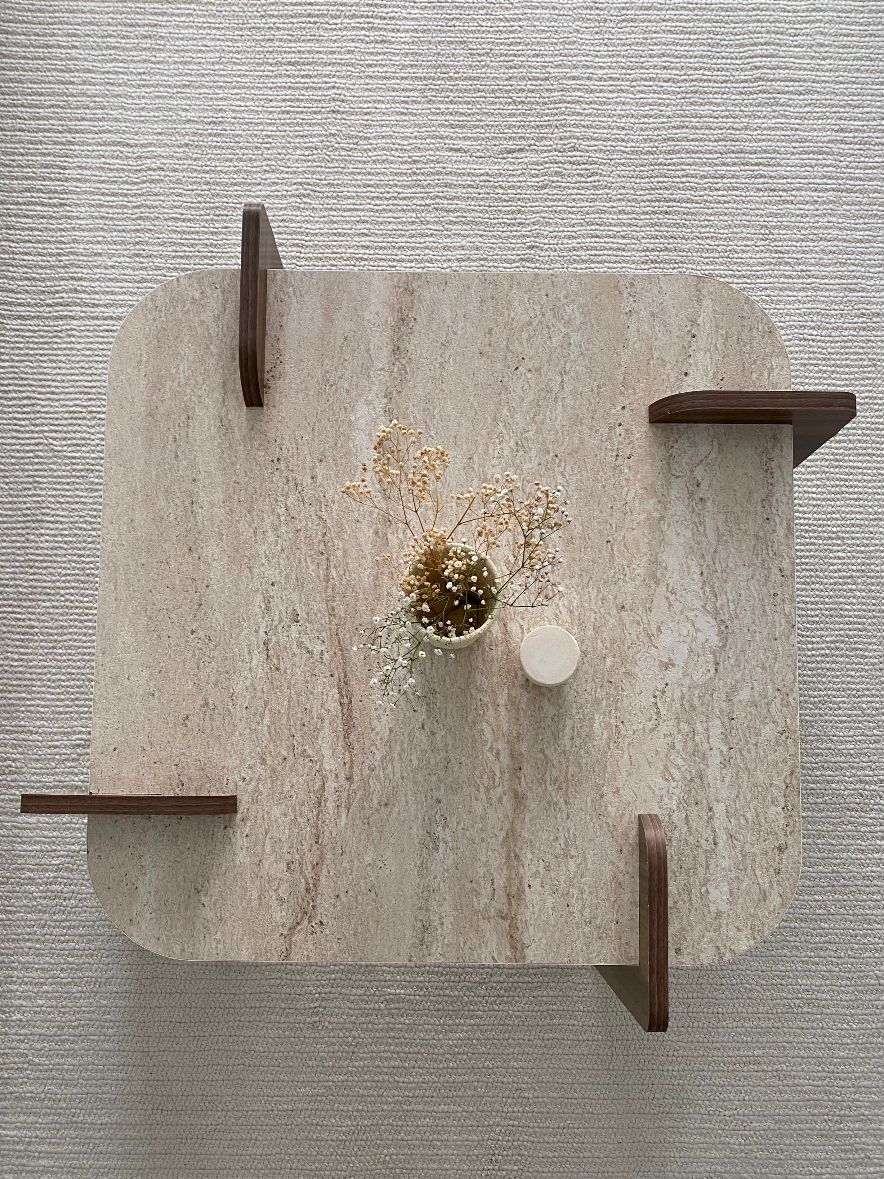 Couchtisch Brilliance Travertin Braun Granit Optik