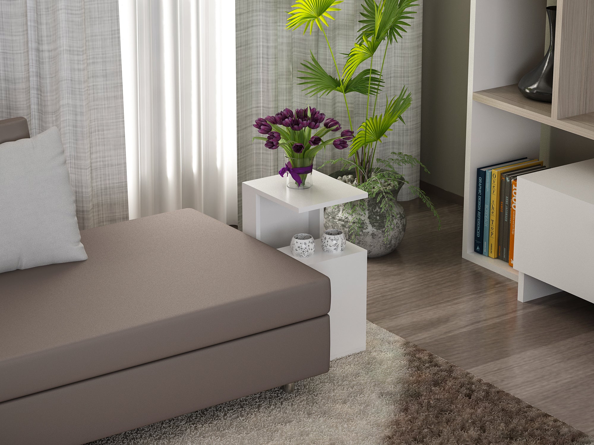 Beistelltisch Sister Weiß