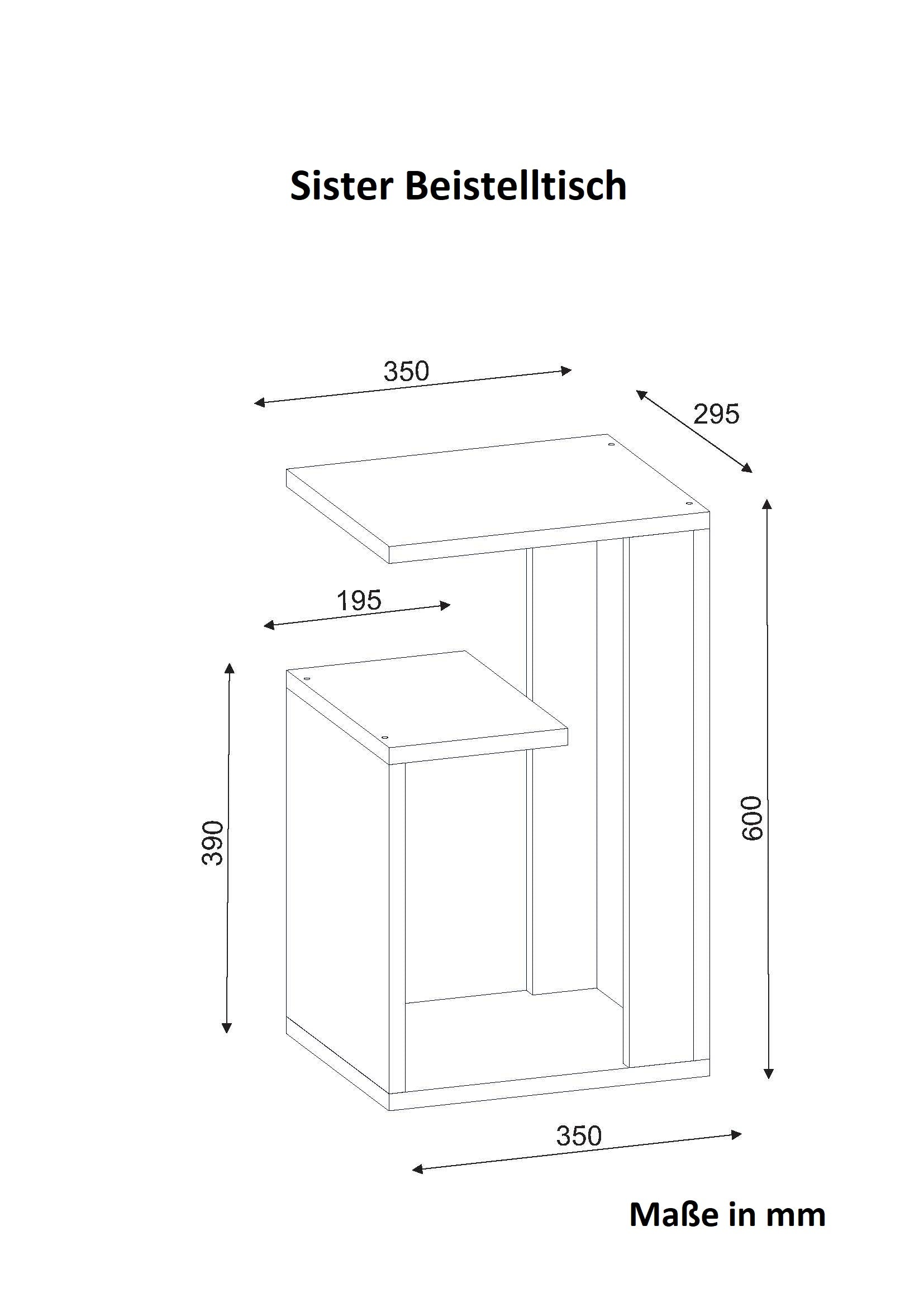 Beistelltisch Sister Tesbih Walnuss