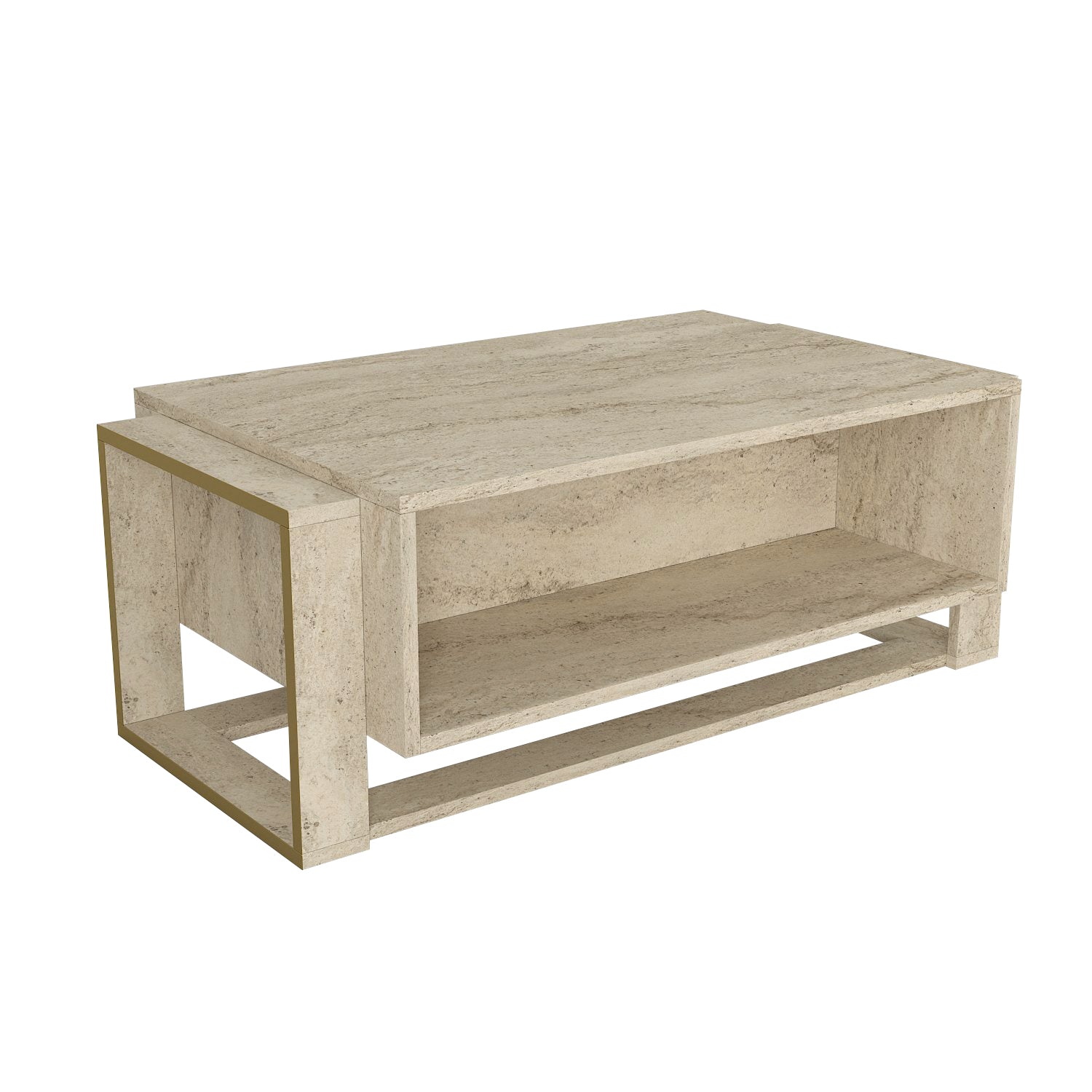 Couchtisch Bianco Beige Granit Optik