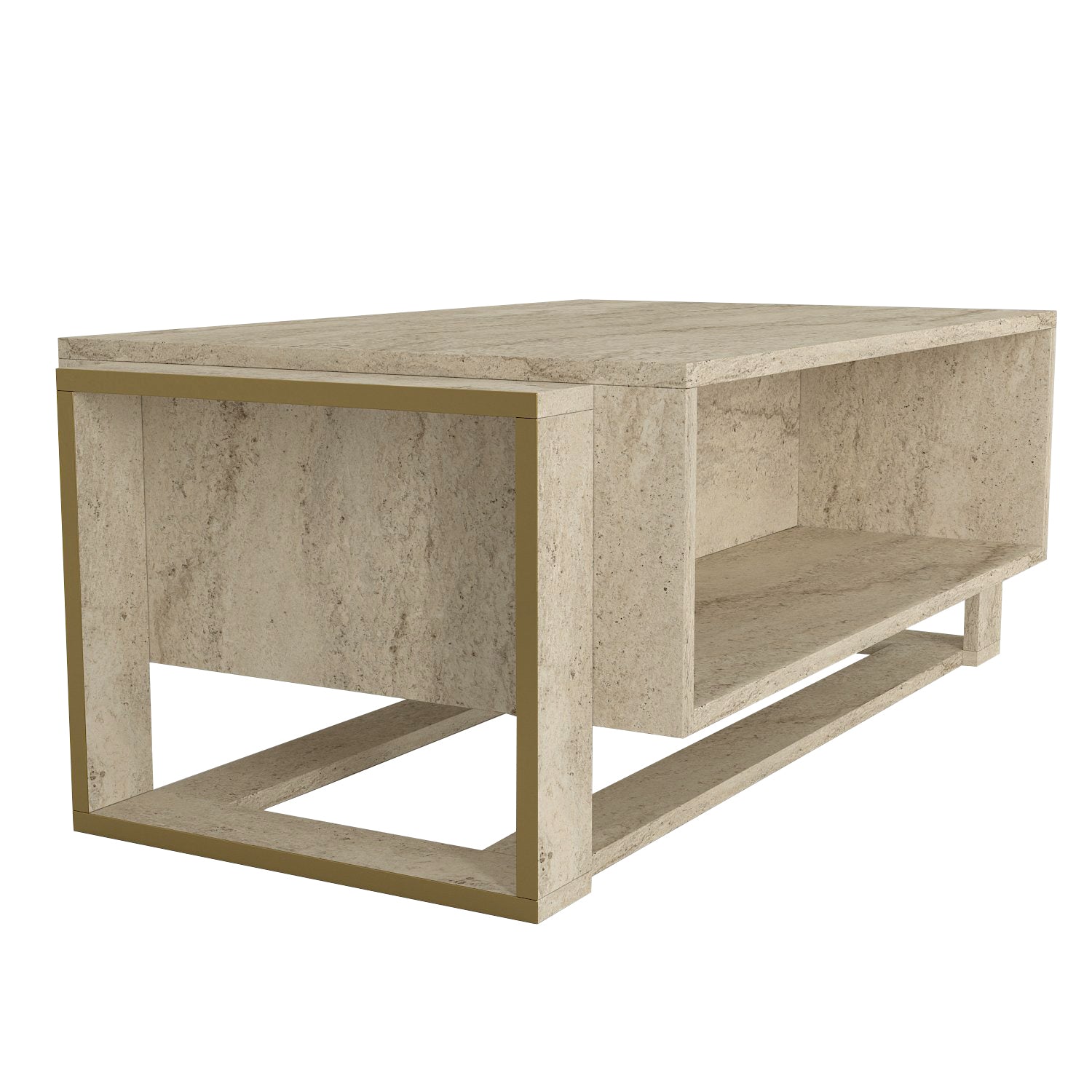 Couchtisch Bianco Beige Granit Optik
