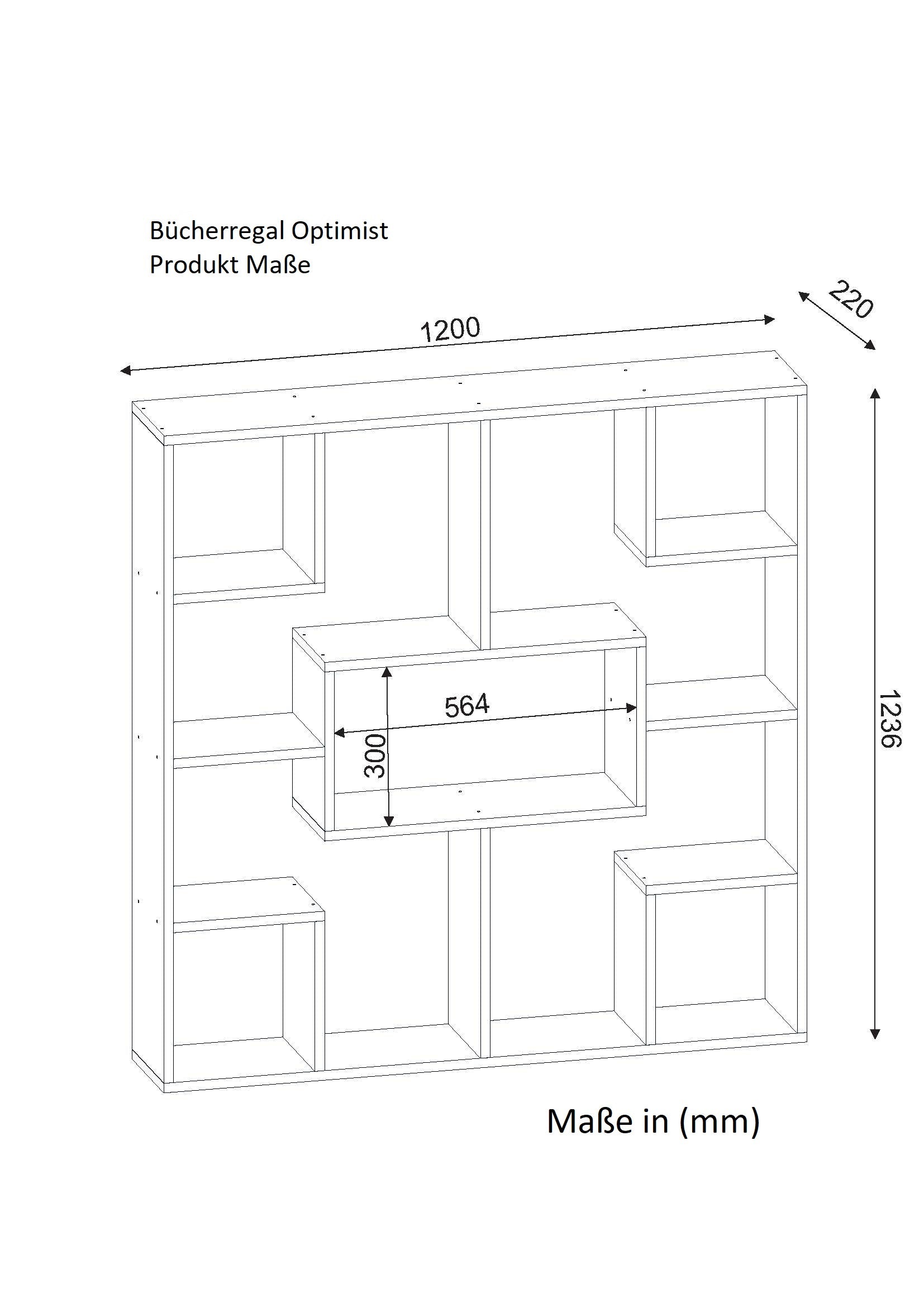 Bücherregal Optimist Weiß