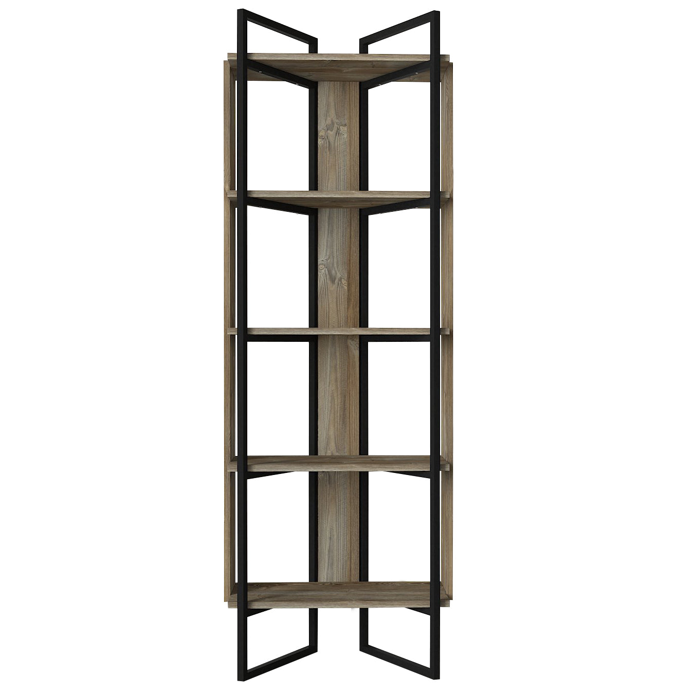 Bücherregal Costa mit Metallfüße und Rahmen Eiche