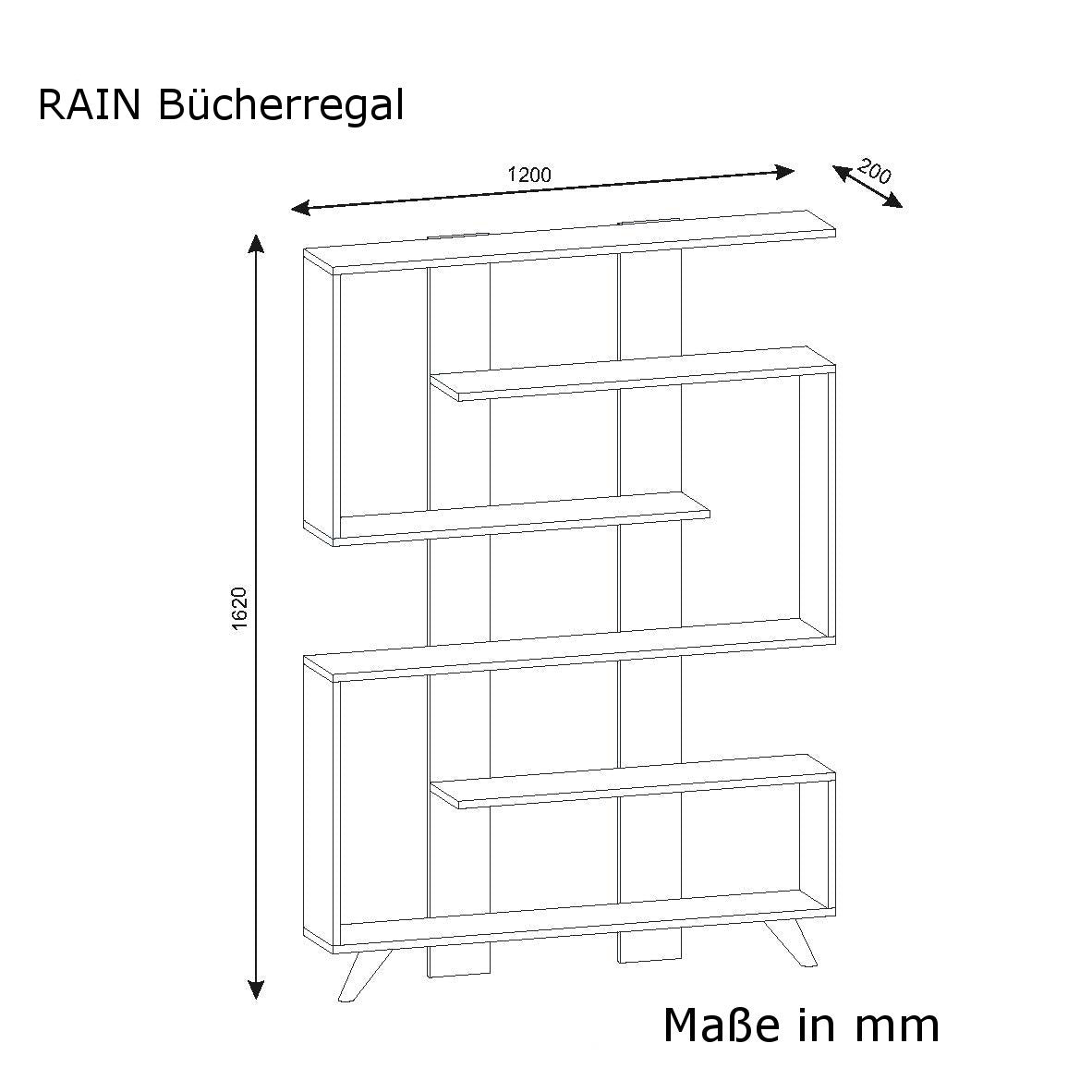 Bücherregal Rain Weiß