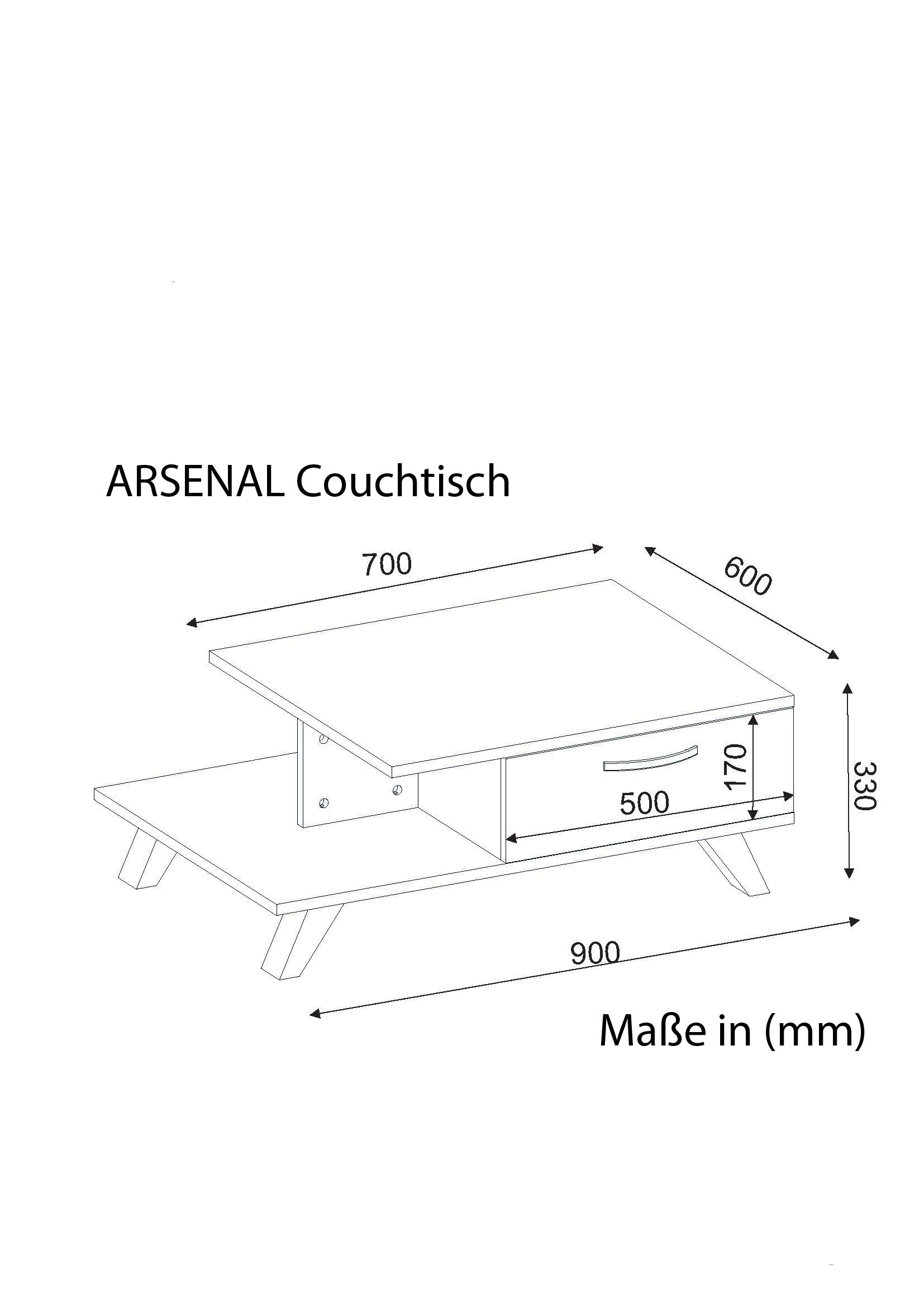 Couchtisch Arsenal Weiß Cordoba