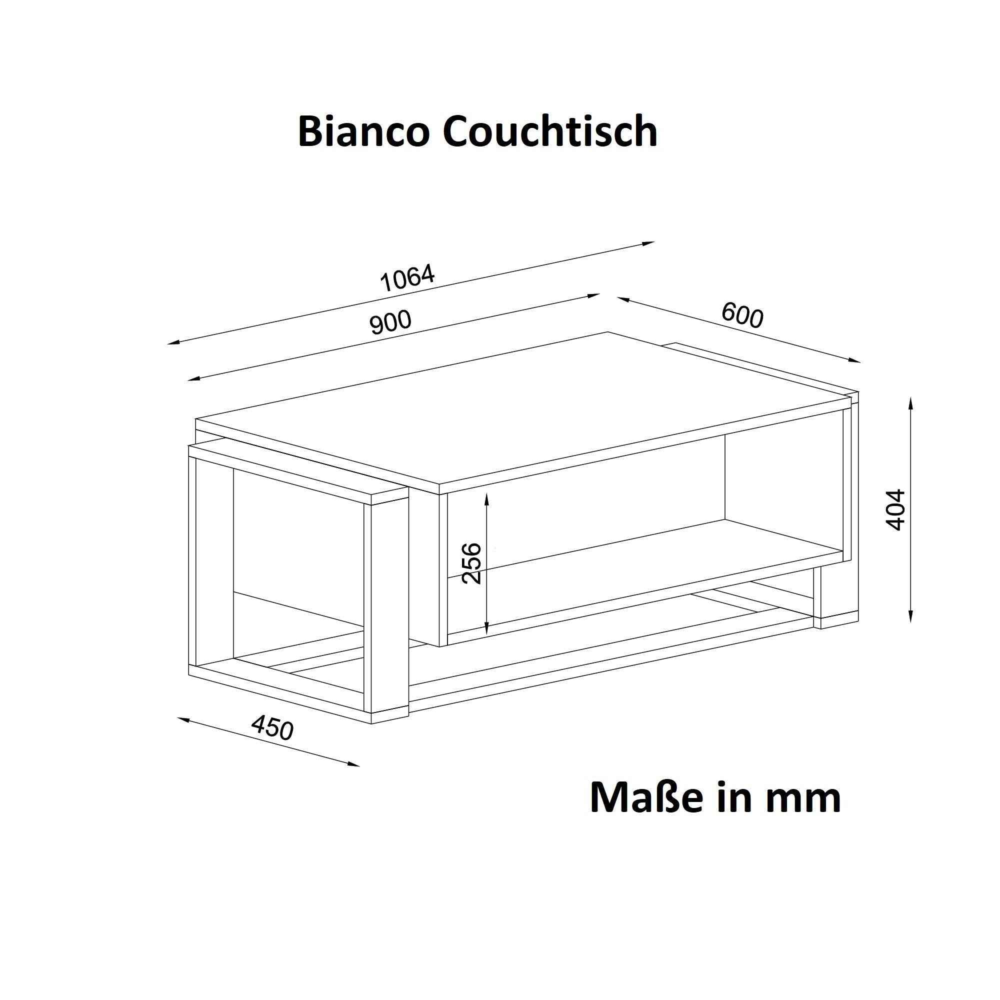 Couchtisch Bianco Rebab Braun Dunkelgrau ( Marmor Optik )