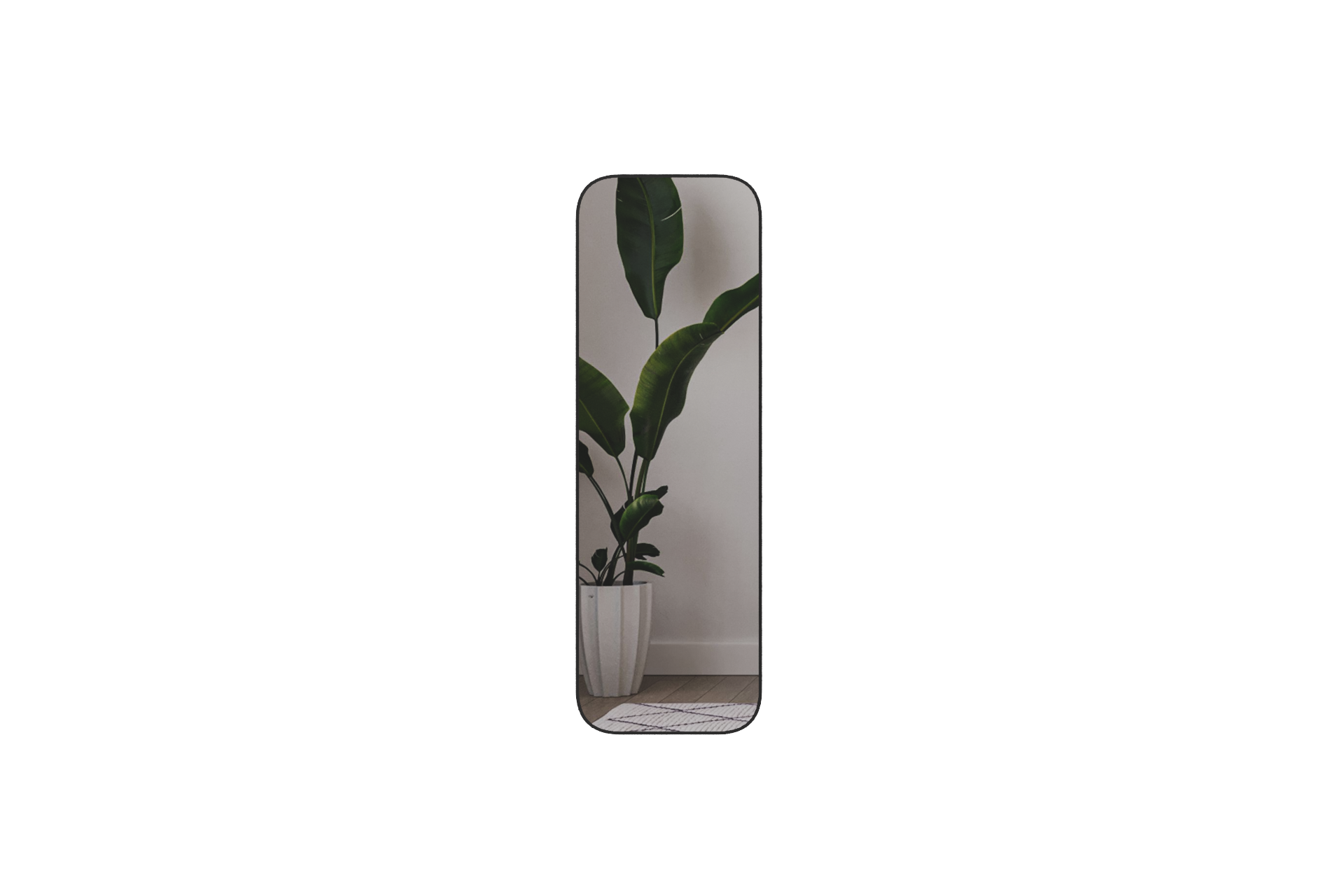 Standspiegel Blush 160x50 cm Schwarz