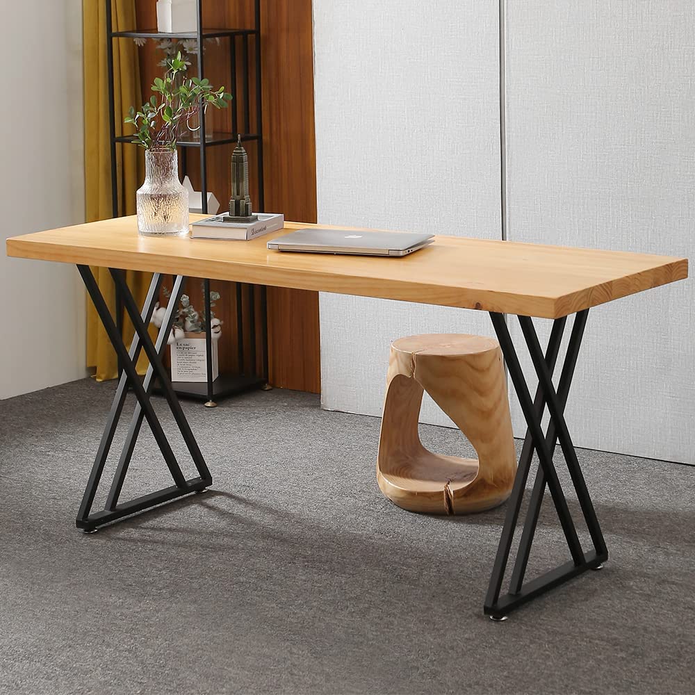 Tischgestell Metall Schwarz 2-er Set 55x72 cm