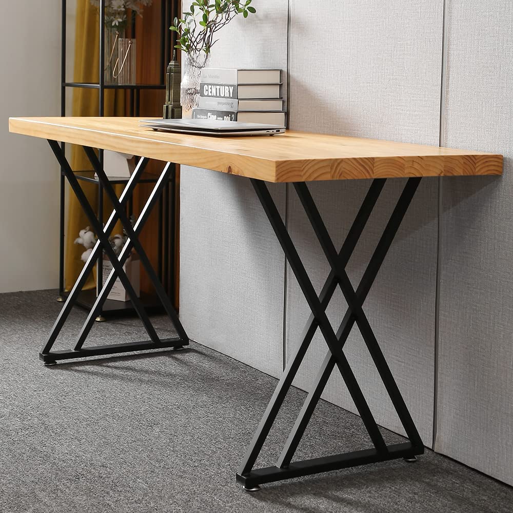 Tischgestell Metall Schwarz 2-er Set 55x72 cm