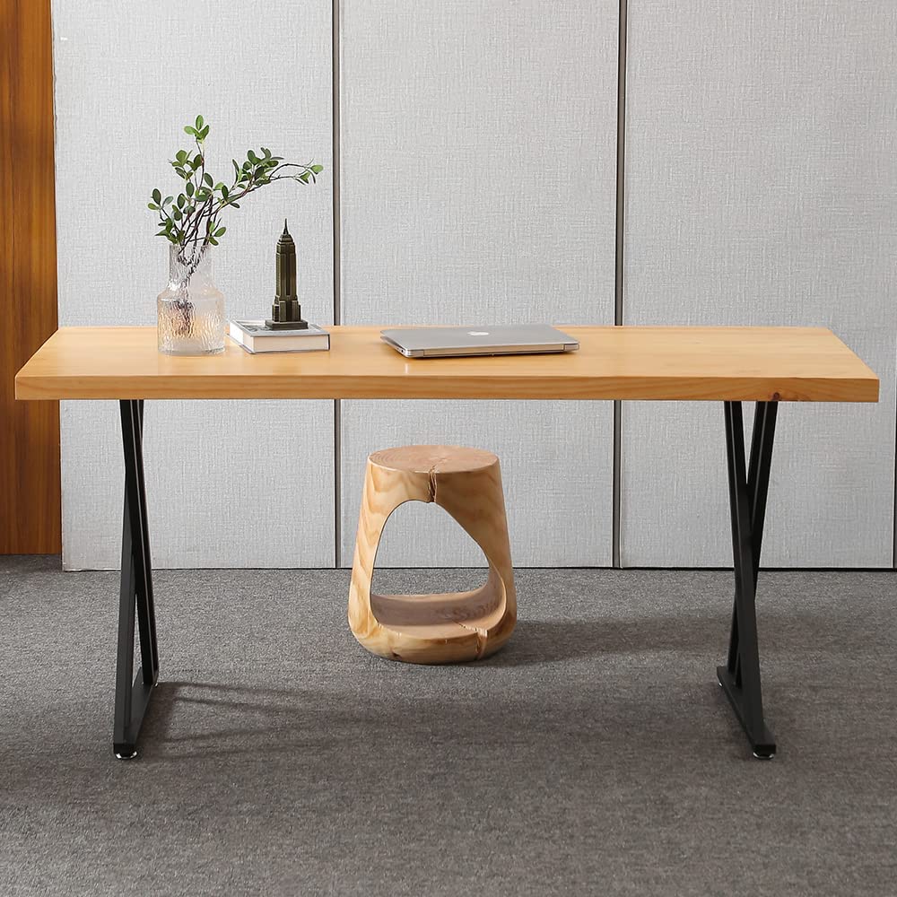 Tischgestell Metall Schwarz 2-er Set 55x72 cm