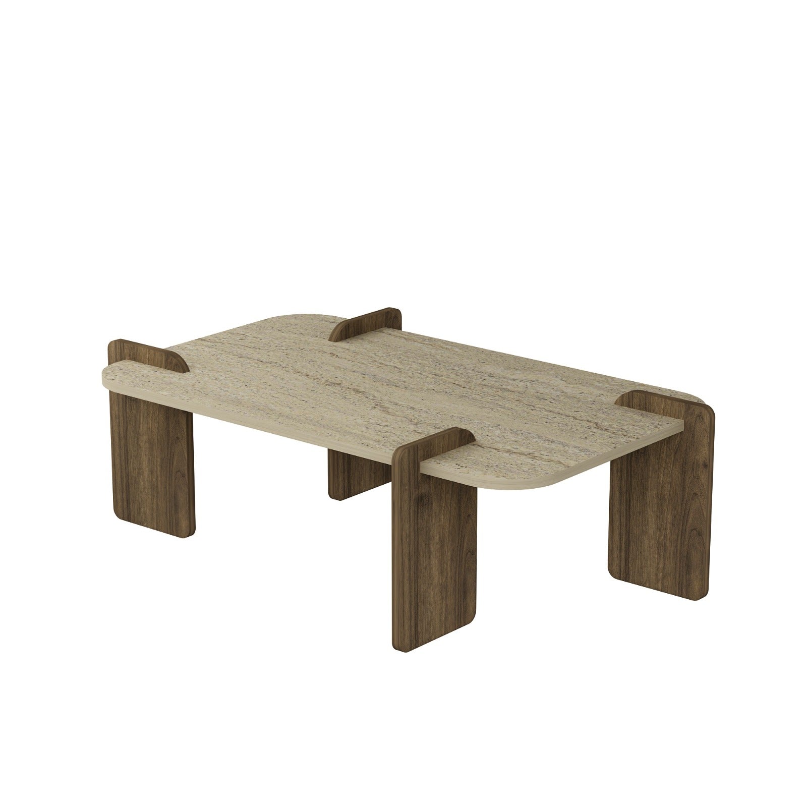 Couchtisch Twinkle Travertin Braun Granit Optik