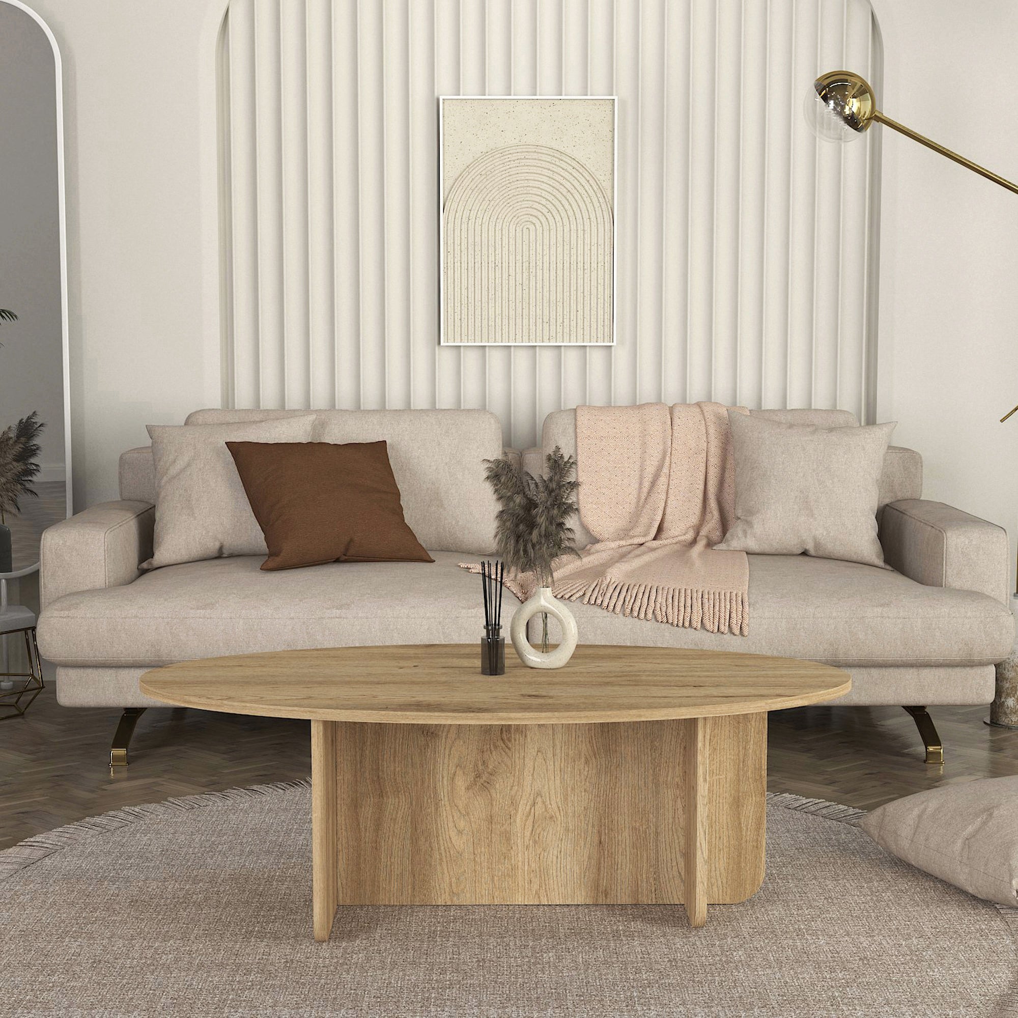 Couchtisch Luminous Ratan 120x60 cm