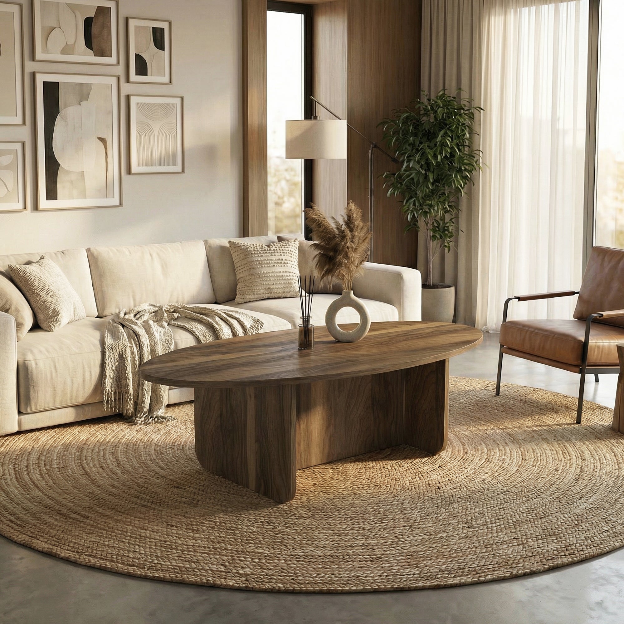 Couchtisch Luminous Walnuss 120x60 cm