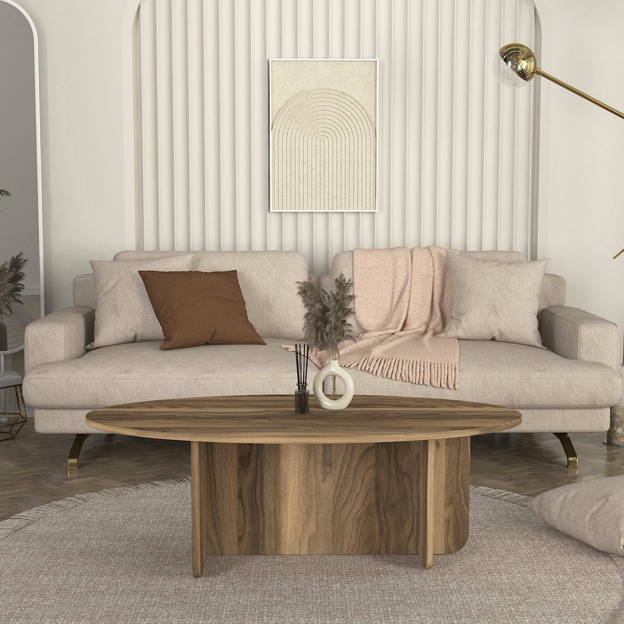 Couchtisch Luminous Walnuss 120x60 cm