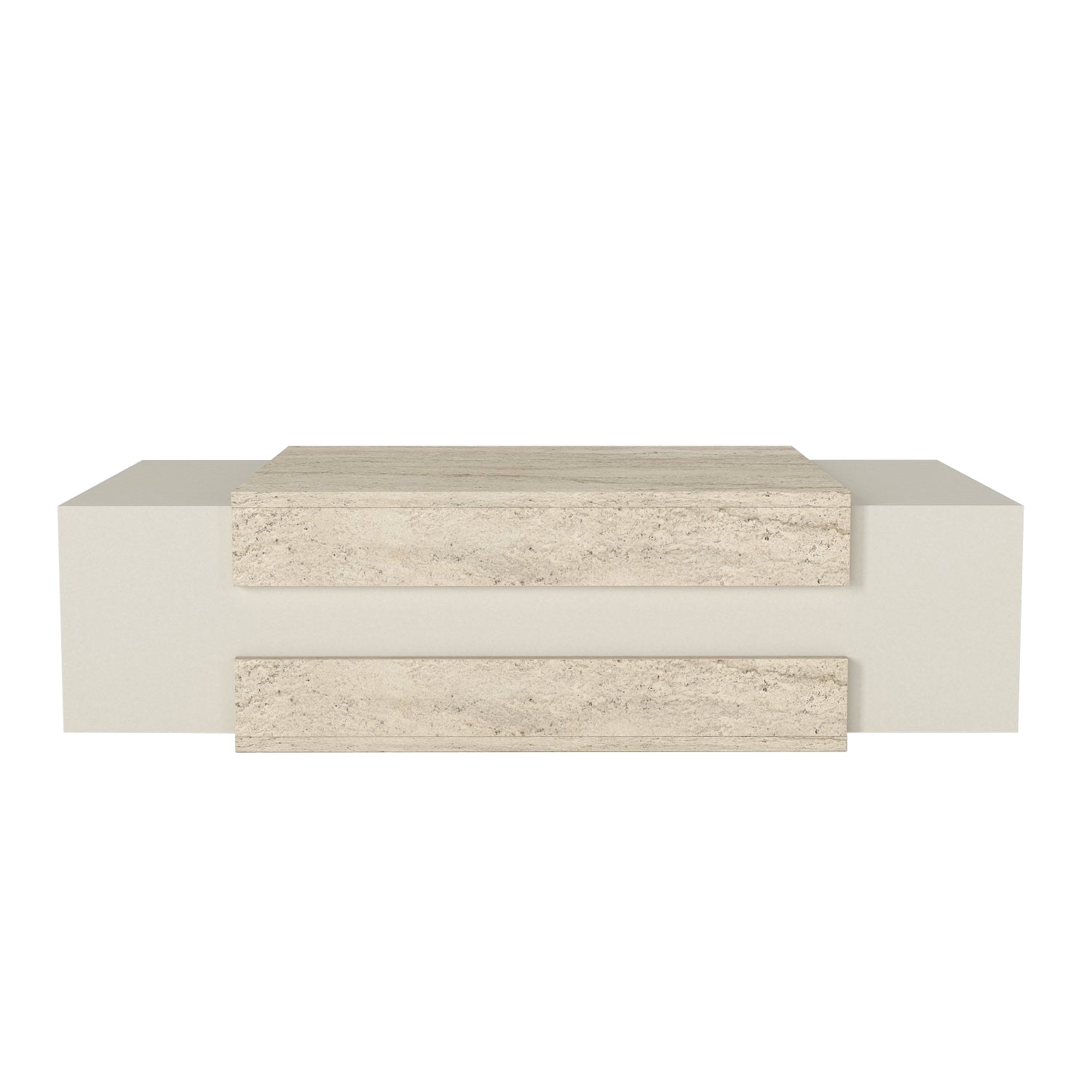 Couchtisch Nora Beige Grau Granit Optik