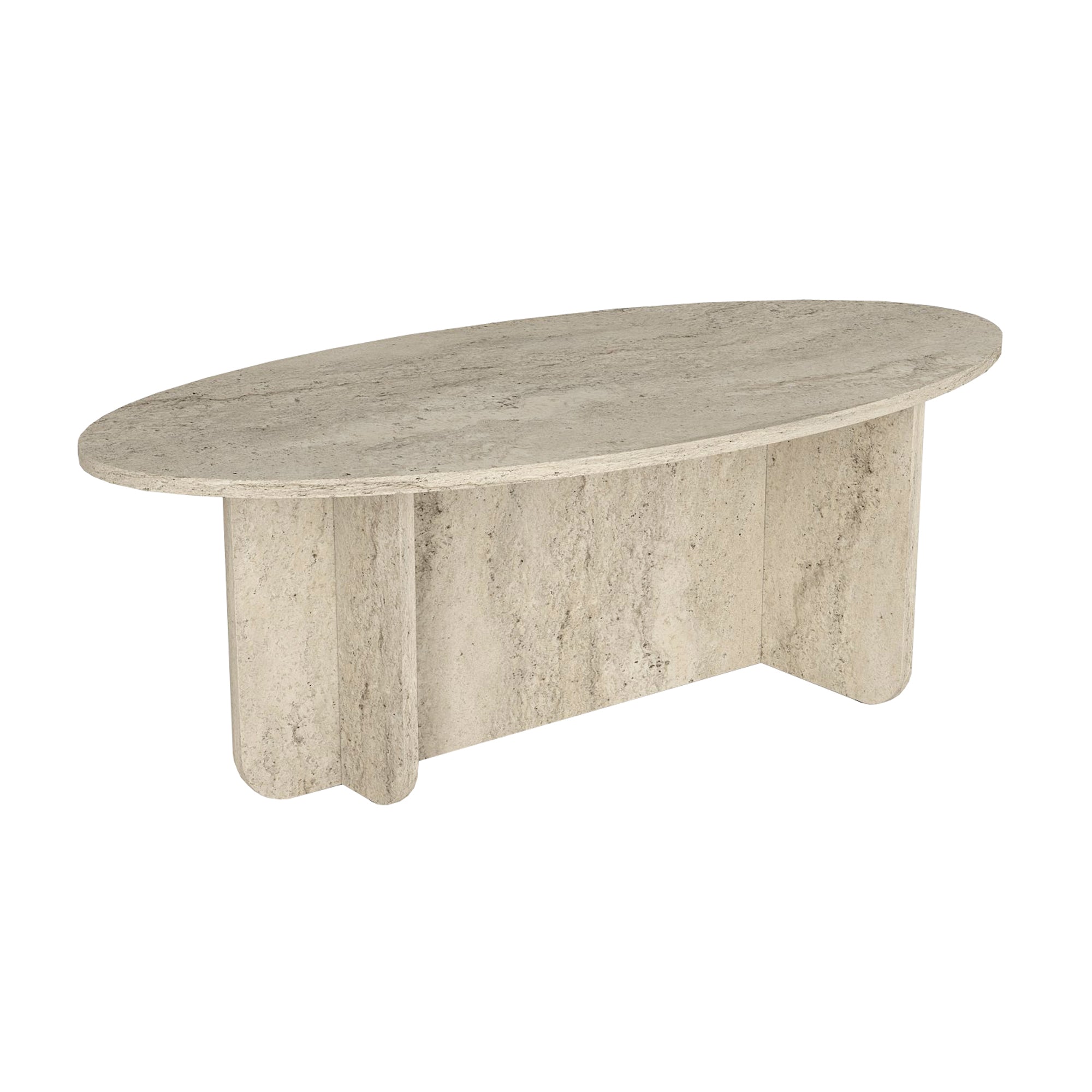 Couchtisch Luminous Beige Travertin Granitoptik 120x60 cm