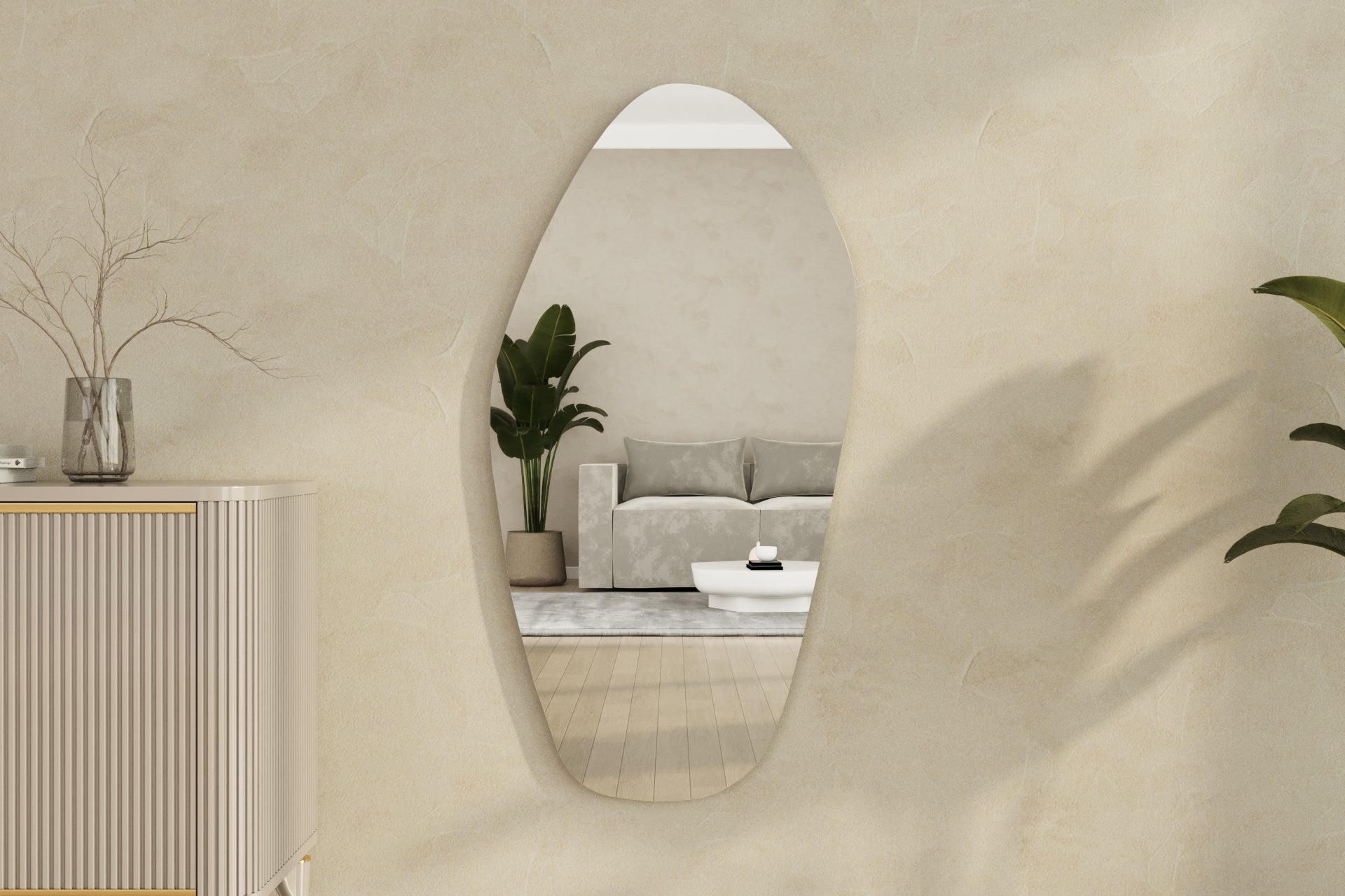 Wandspiegel Asymmetrische Design Aurora 60x120 cm