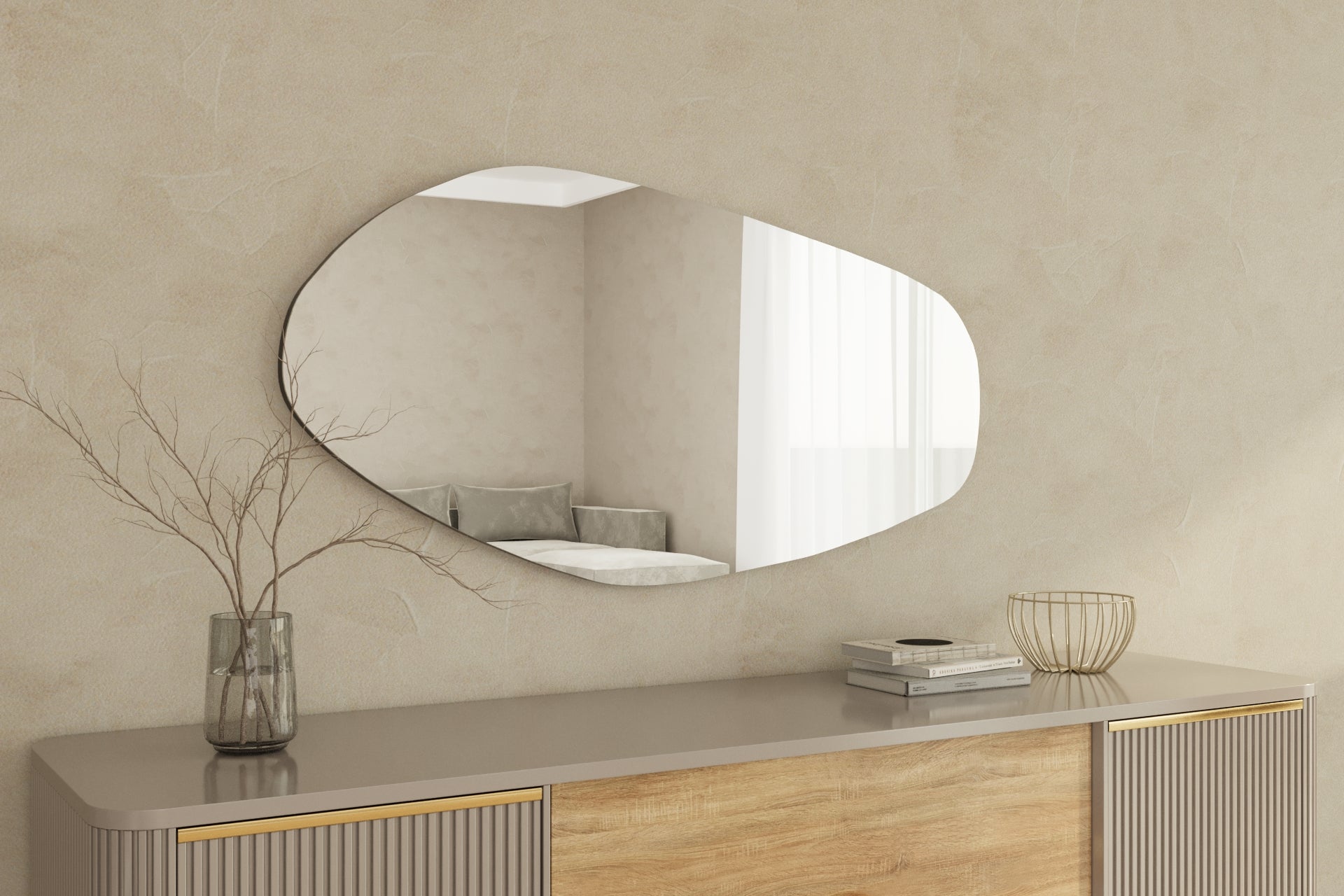 Wandspiegel Asymmetrische Design Aurora 60x120 cm