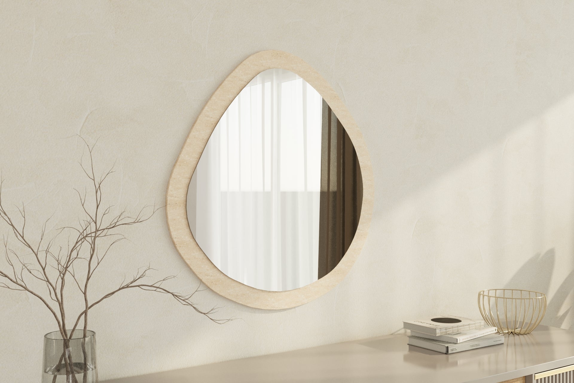 Wandspiegel Beso Granit Optik 60x60x3,5 cm