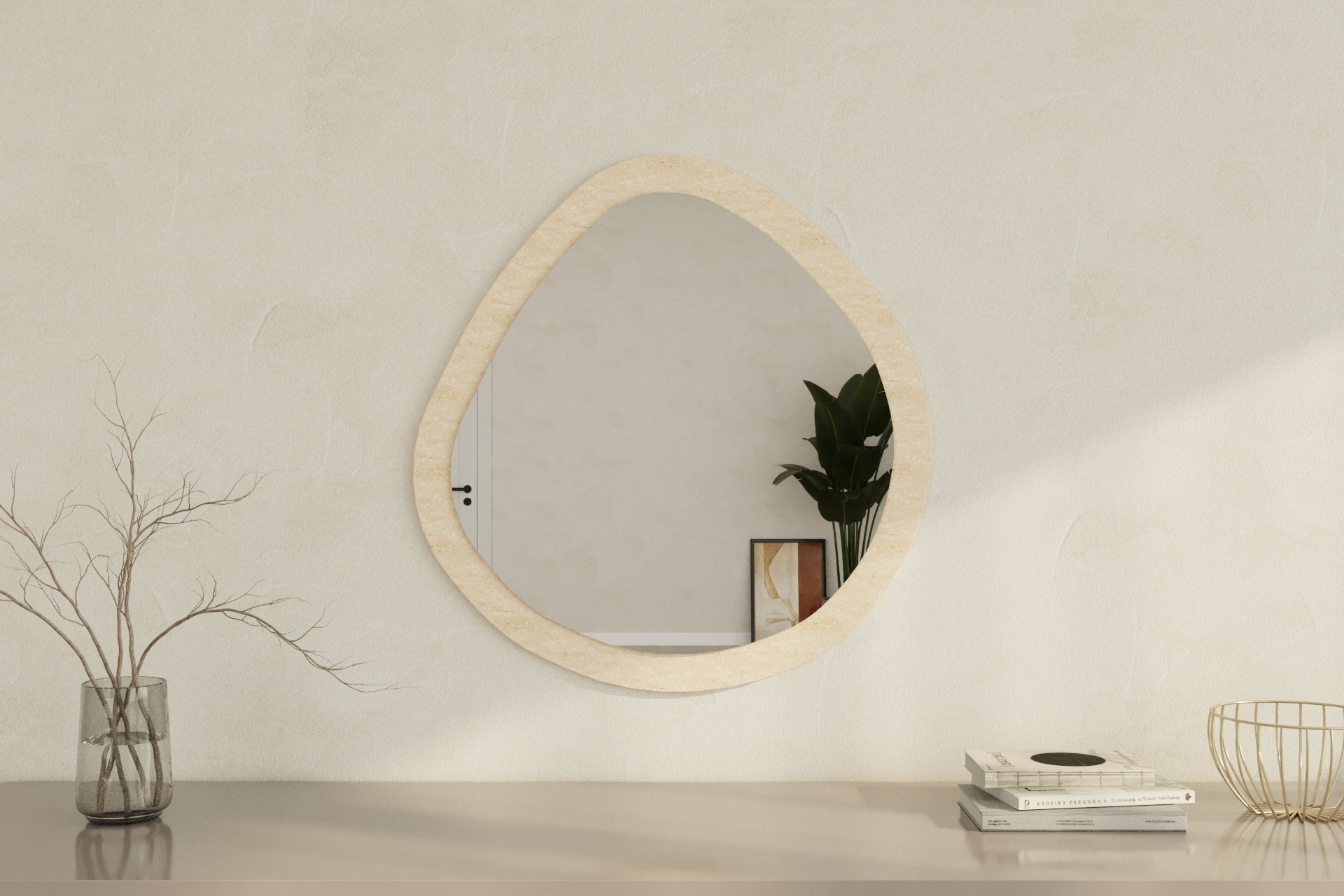 Wandspiegel Beso Granit Optik 60x60x3,5 cm