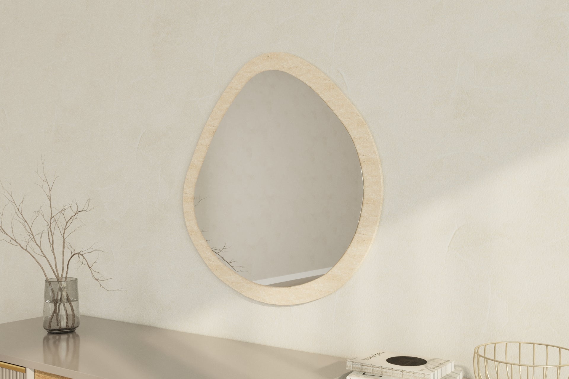 Wandspiegel Beso Granit Optik 60x60x3,5 cm