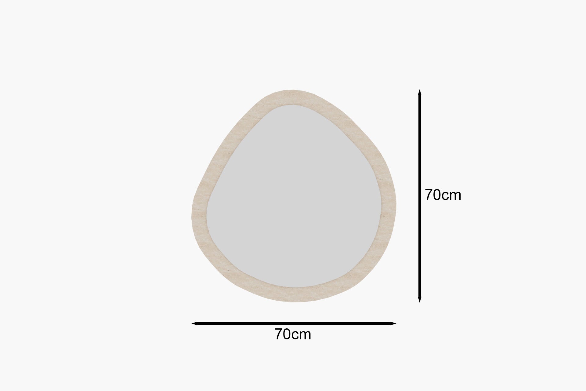 Wandspiegel Beso Granit Optik 60x60x3,5 cm