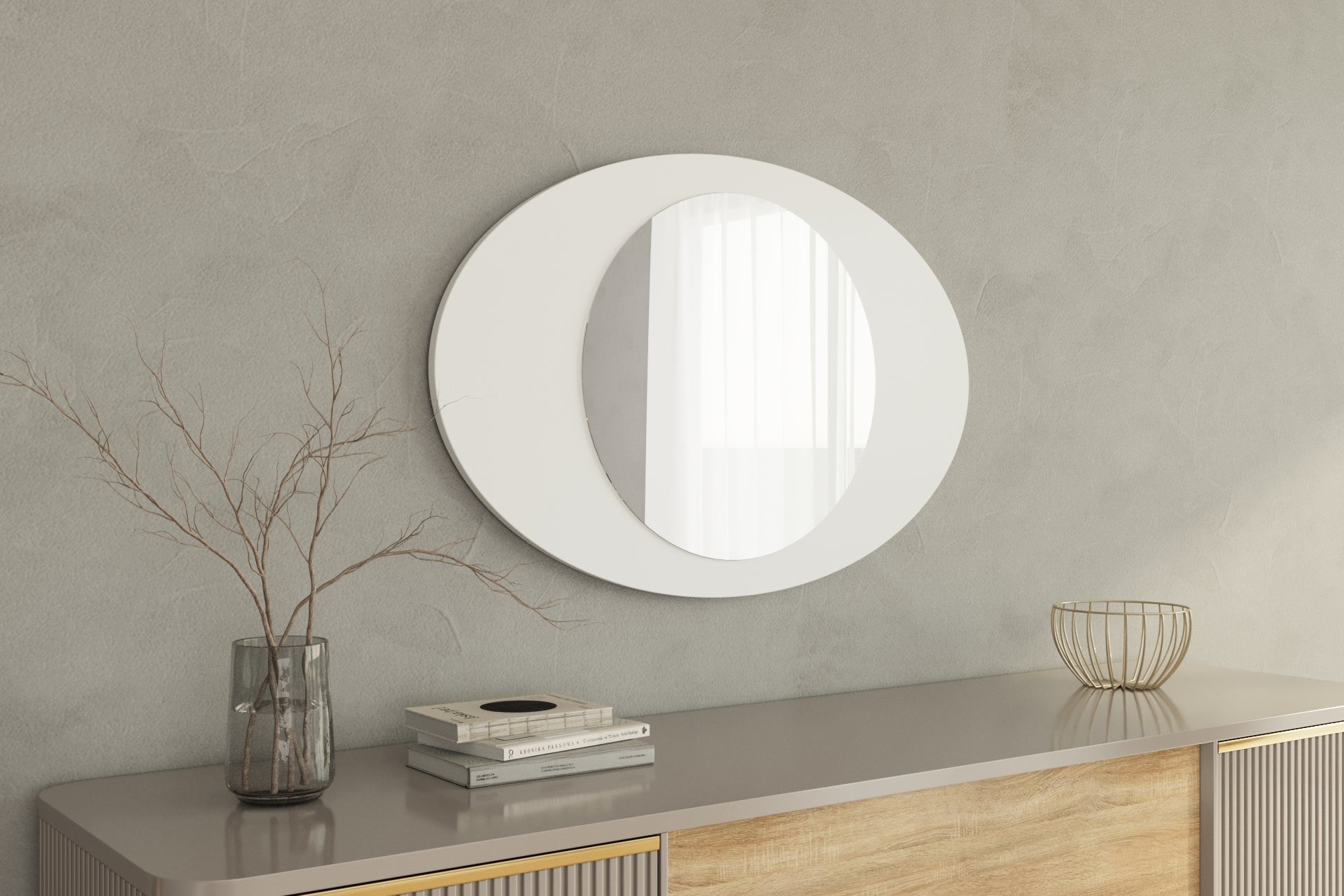 Spiegel Glamour Weiß 60x90cm OS