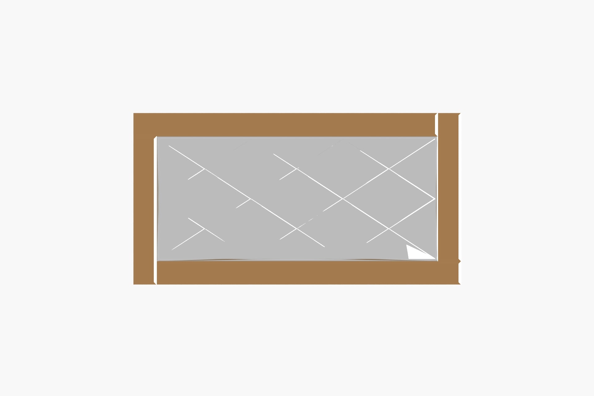 Wandspiegel Luna Bronze Rahmen Raute 120x60x2 cm